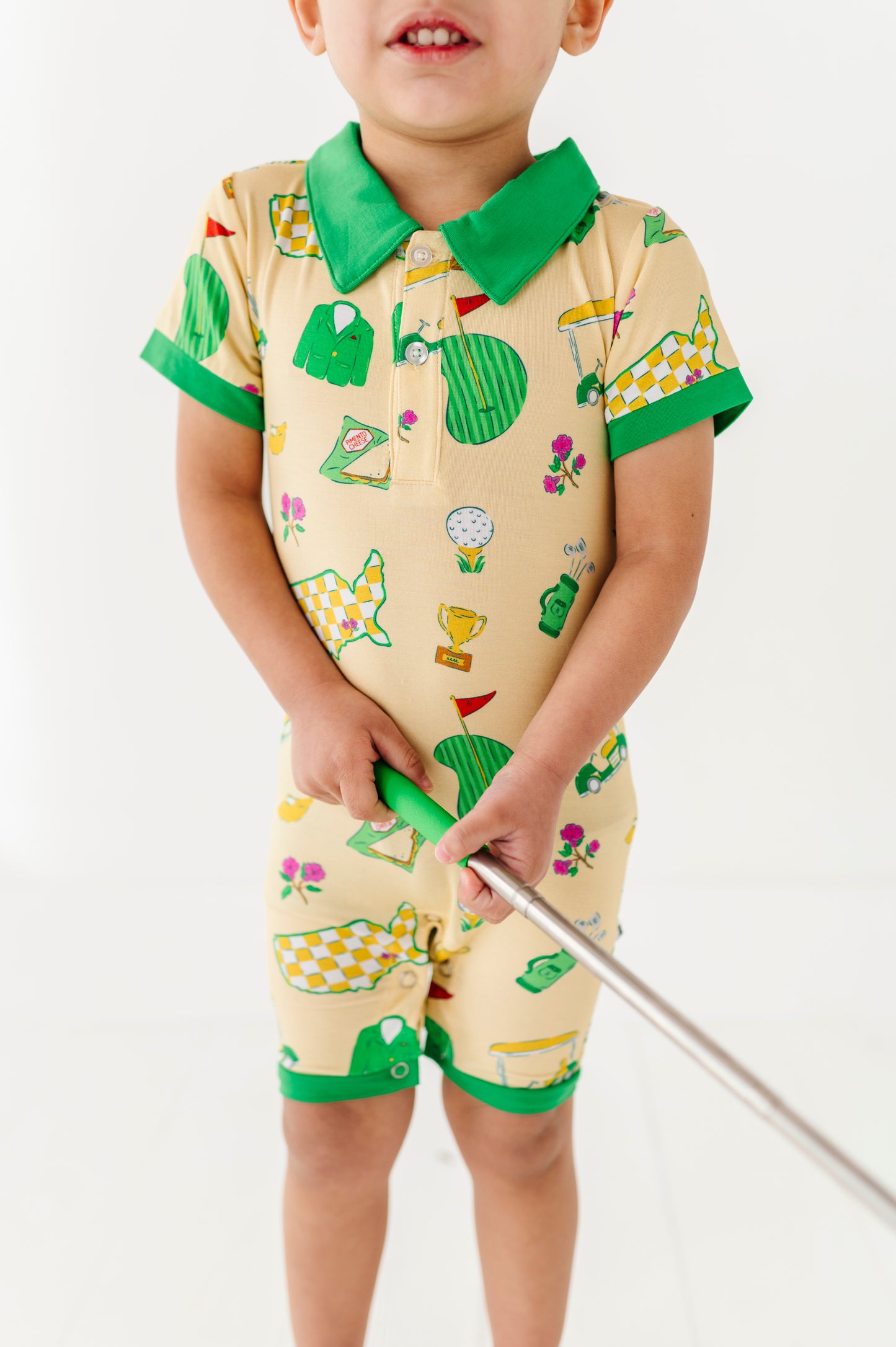 Green Jacket Dreams Collared Shorties