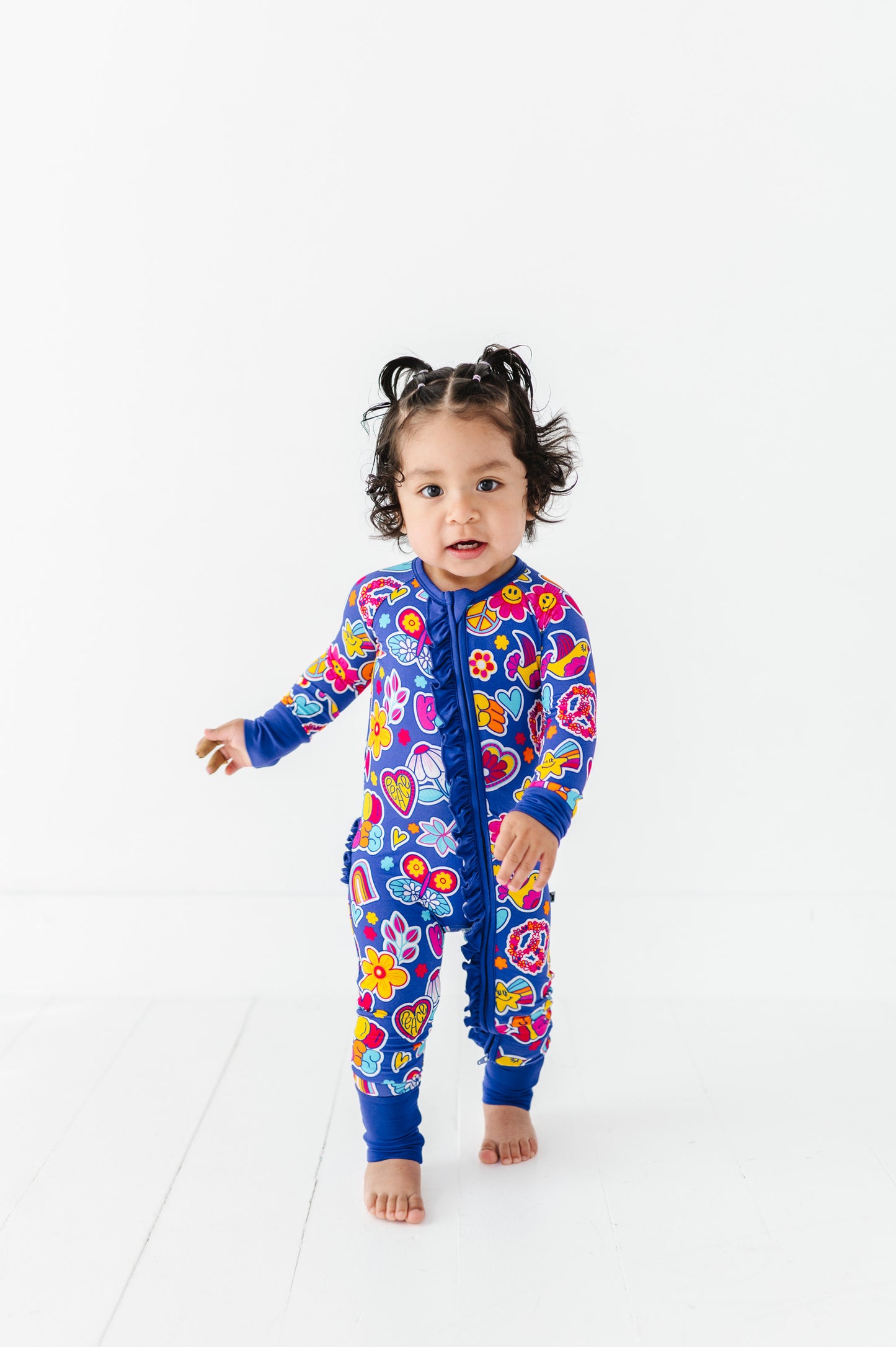 I'm Groovy and I Know It Convertible Footies with Ruffle
