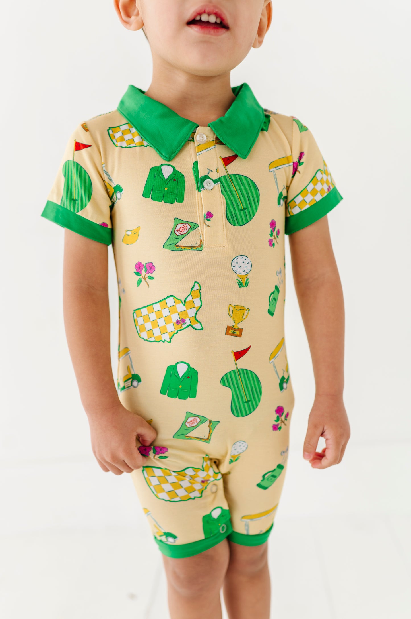 Green Jacket Dreams Collared Shorties