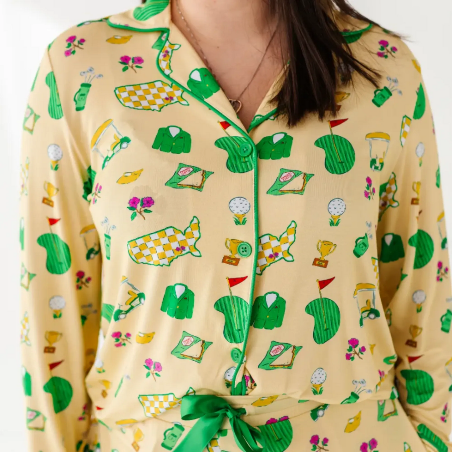 Green Jacket Dreams Mama Luxe Lounge Set