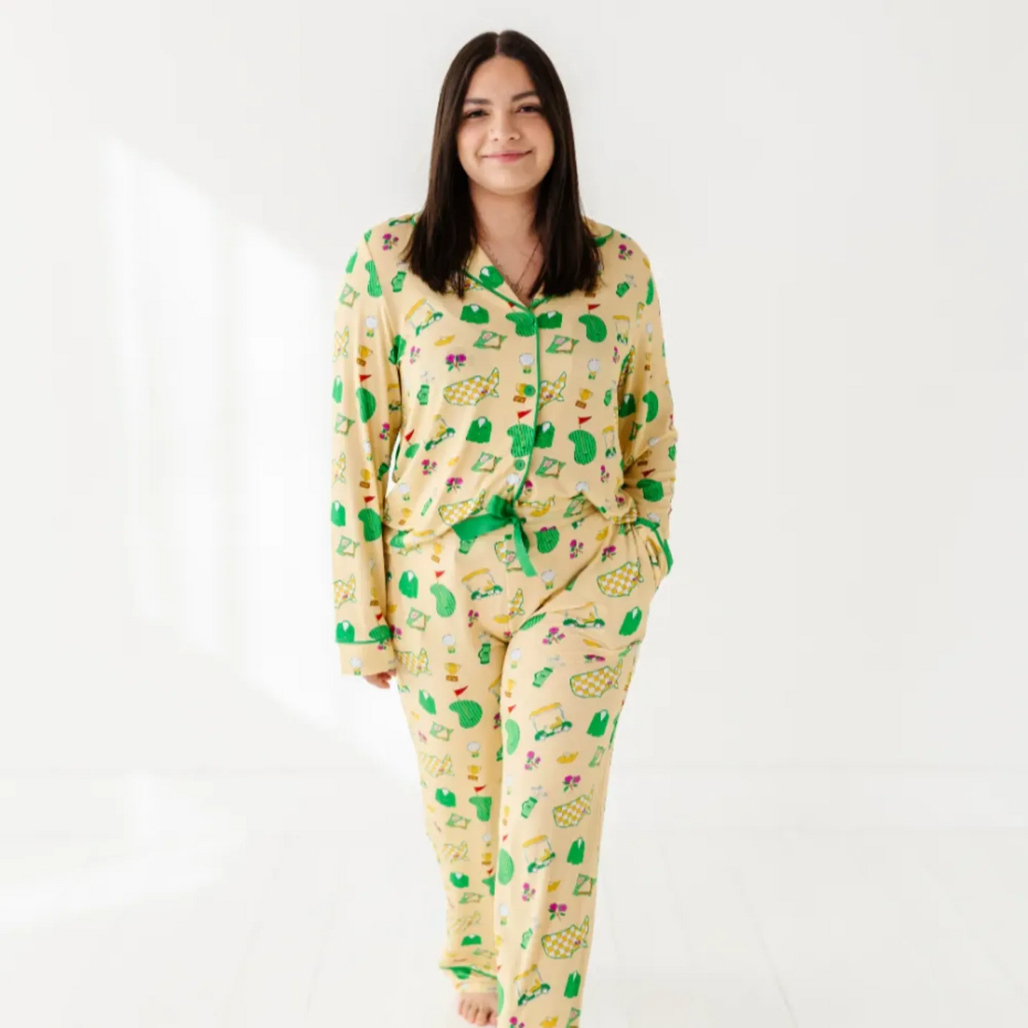 Green Jacket Dreams Mama Luxe Lounge Set