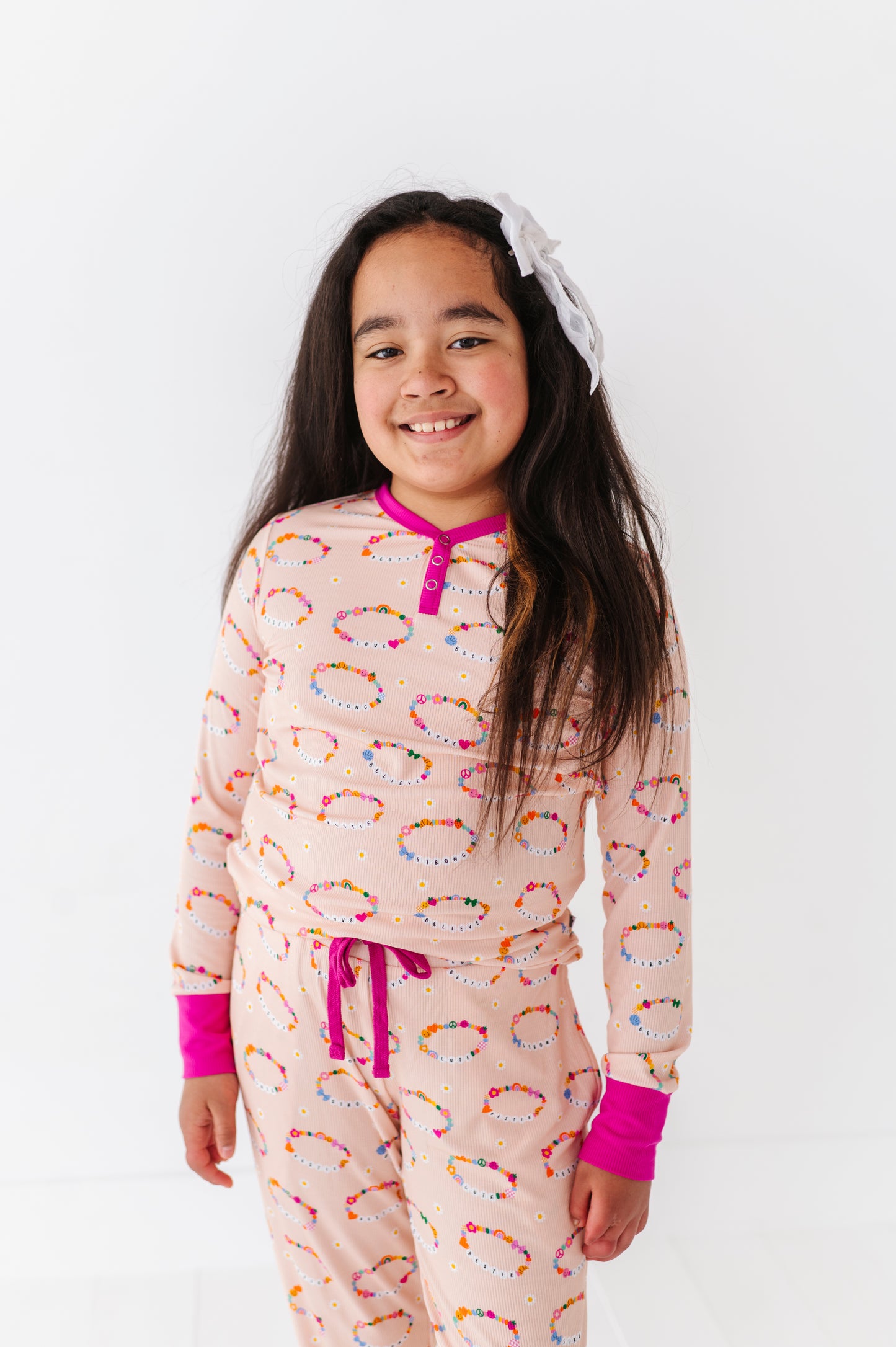 In My Bestie Era Bigger Girl Pajama Set (Ribbed)