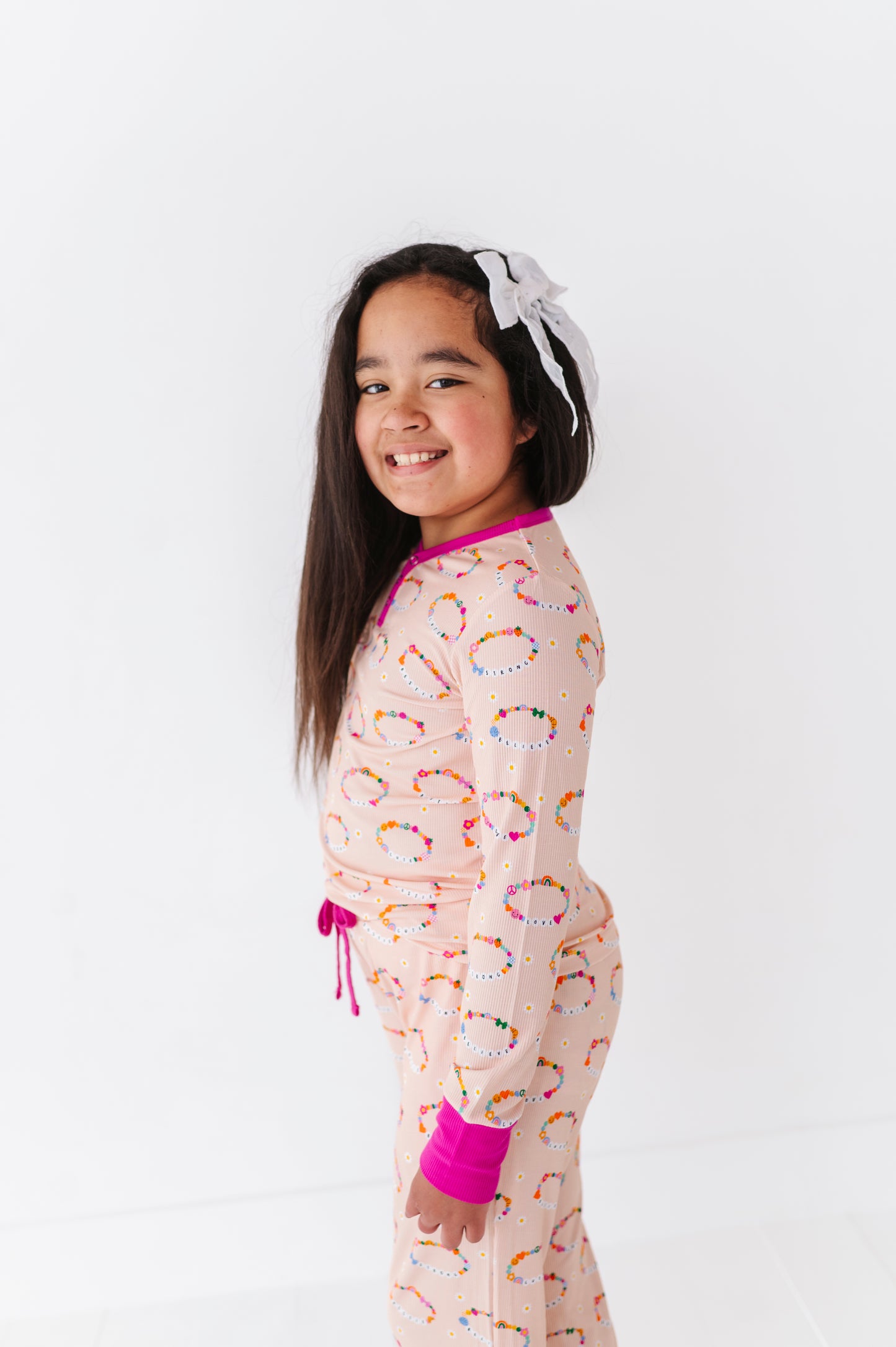 In My Bestie Era Bigger Girl Pajama Set (Ribbed)