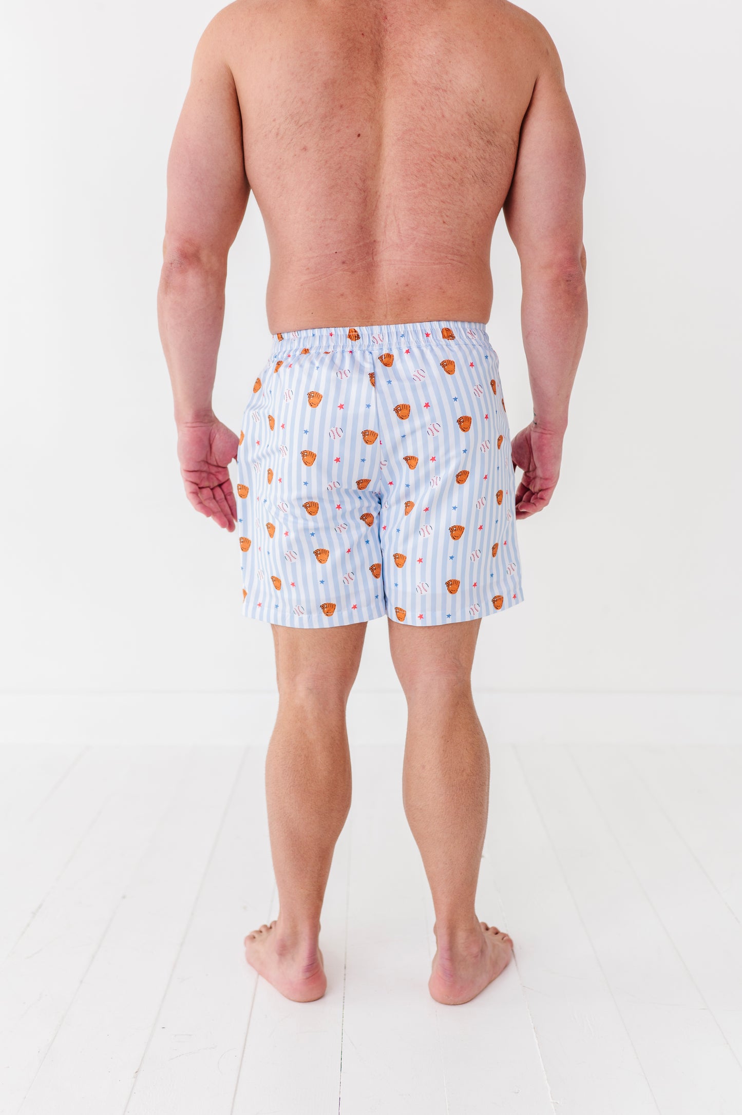 Stripe Out Mens Swim Trunks
