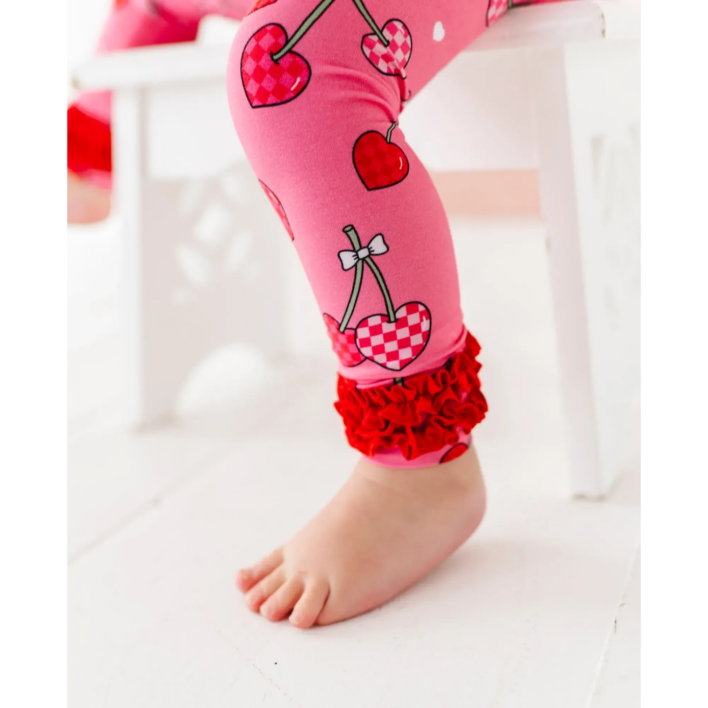 I Love You Cherry Much Ruffle Pajamas
