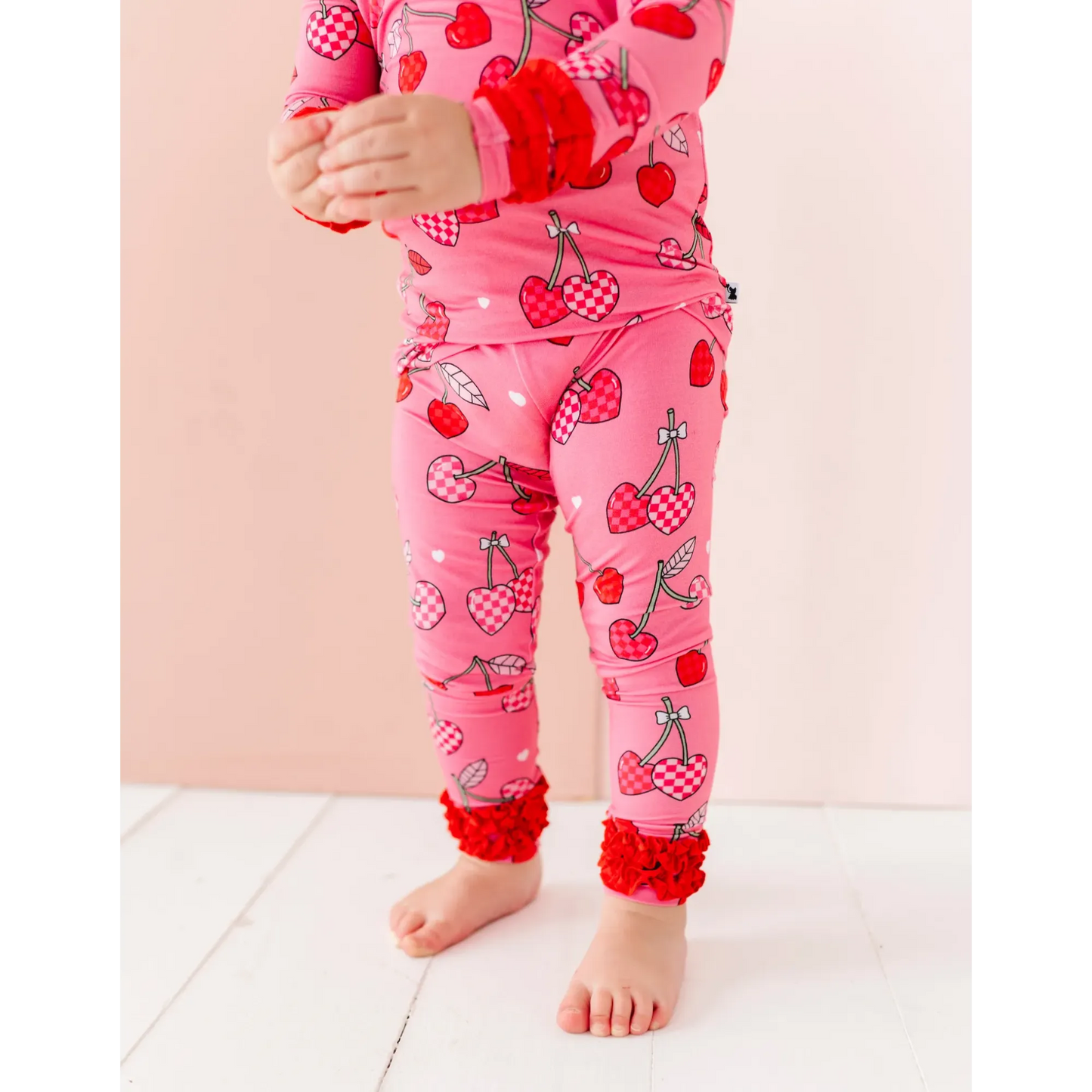 I Love You Cherry Much Ruffle Pajamas