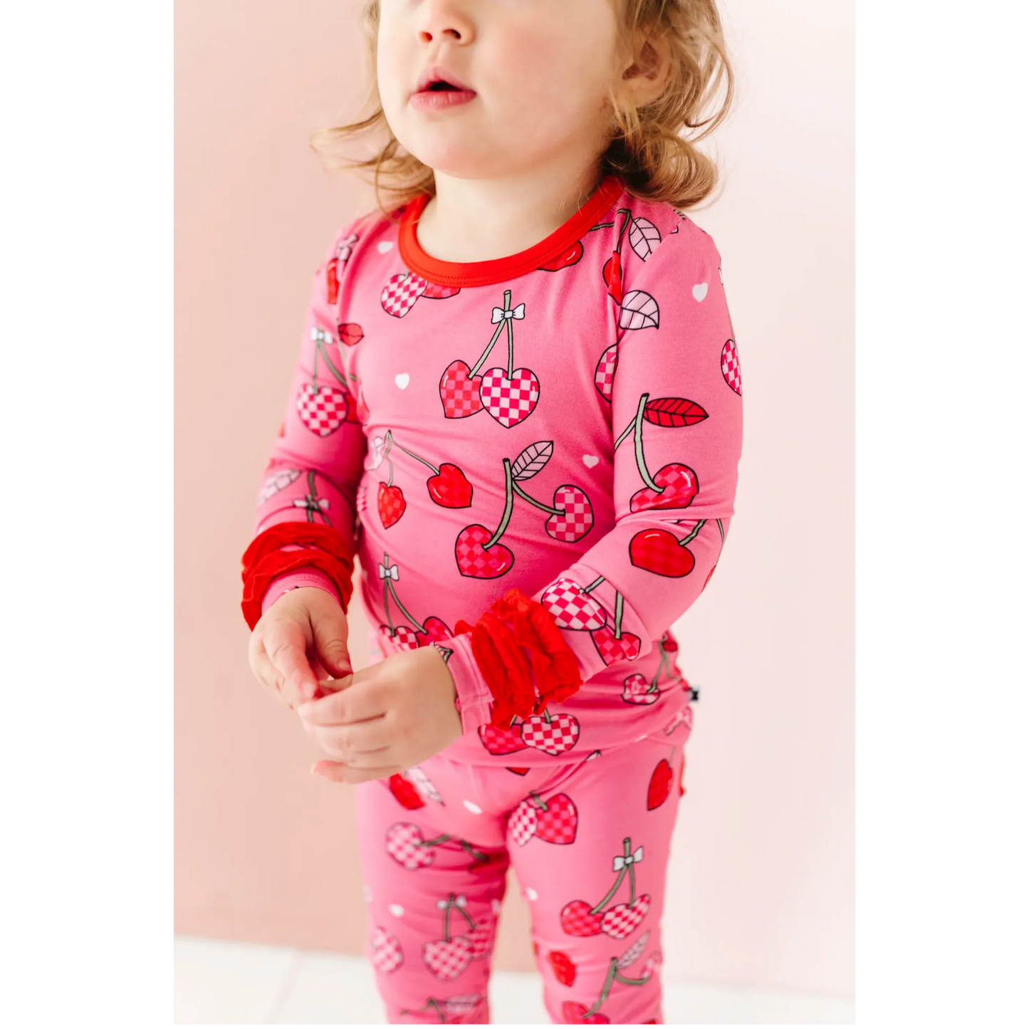 I Love You Cherry Much Ruffle Pajamas