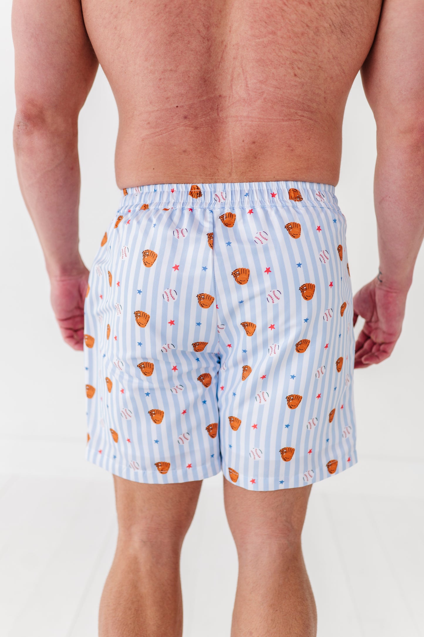 Stripe Out Mens Swim Trunks