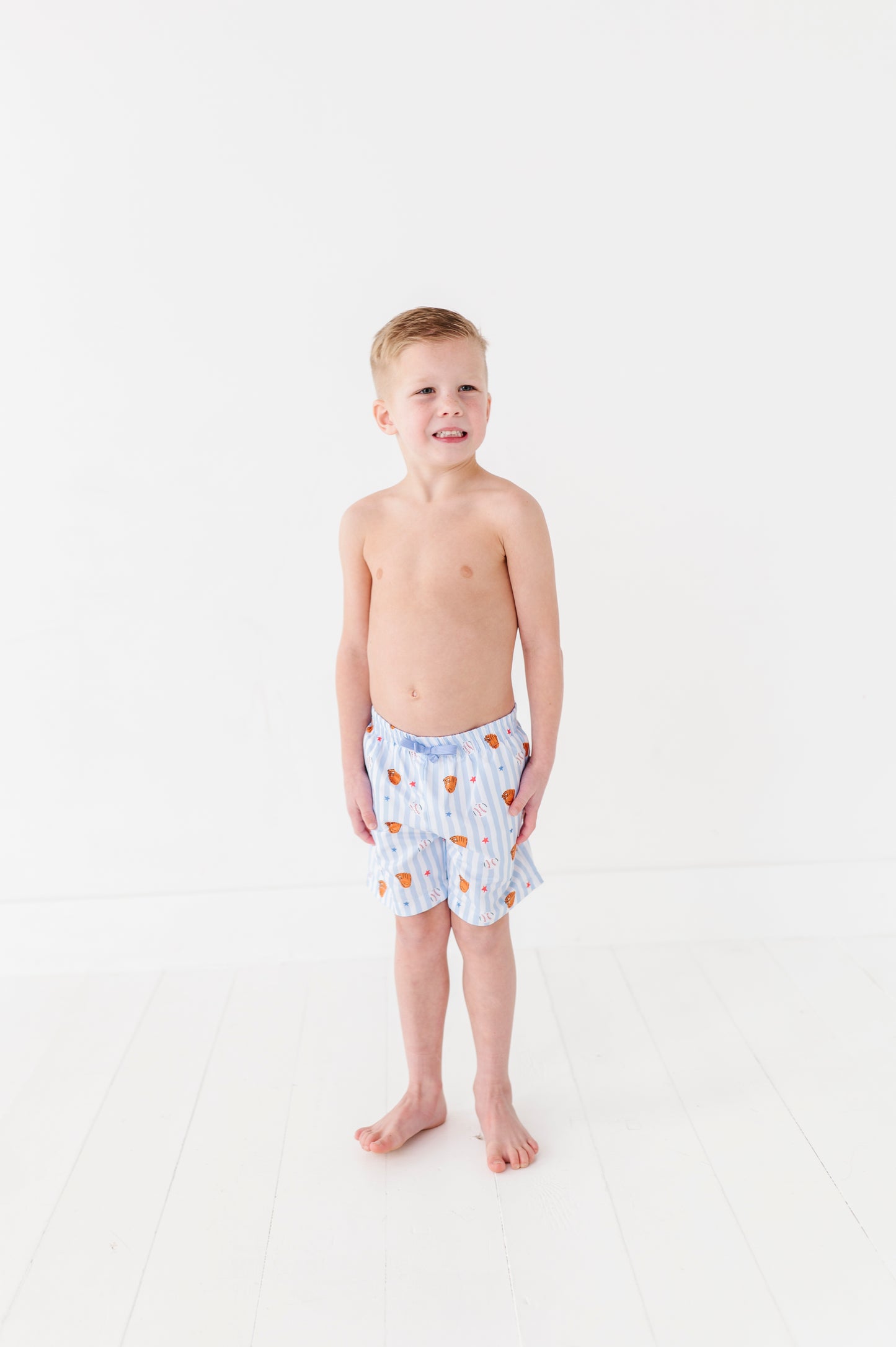 Stripe Out Boys Swim Trunks