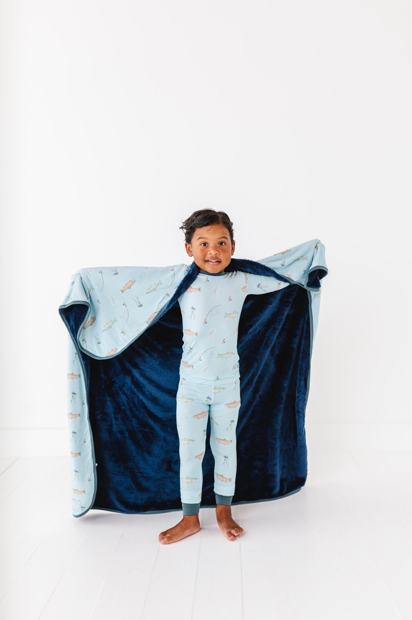 All About That Bass Plush Blanket in Blue