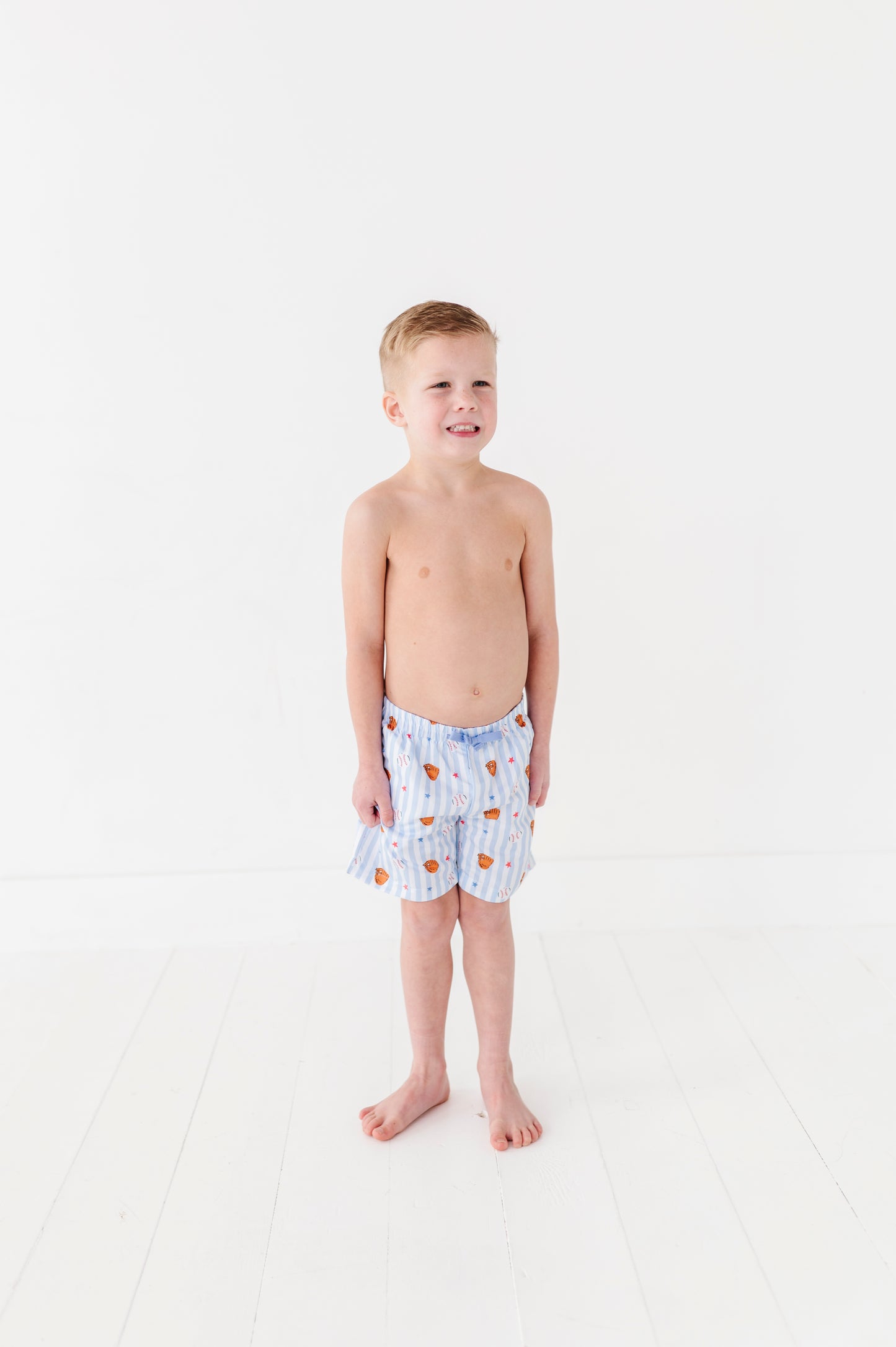 Stripe Out Boys Swim Trunks