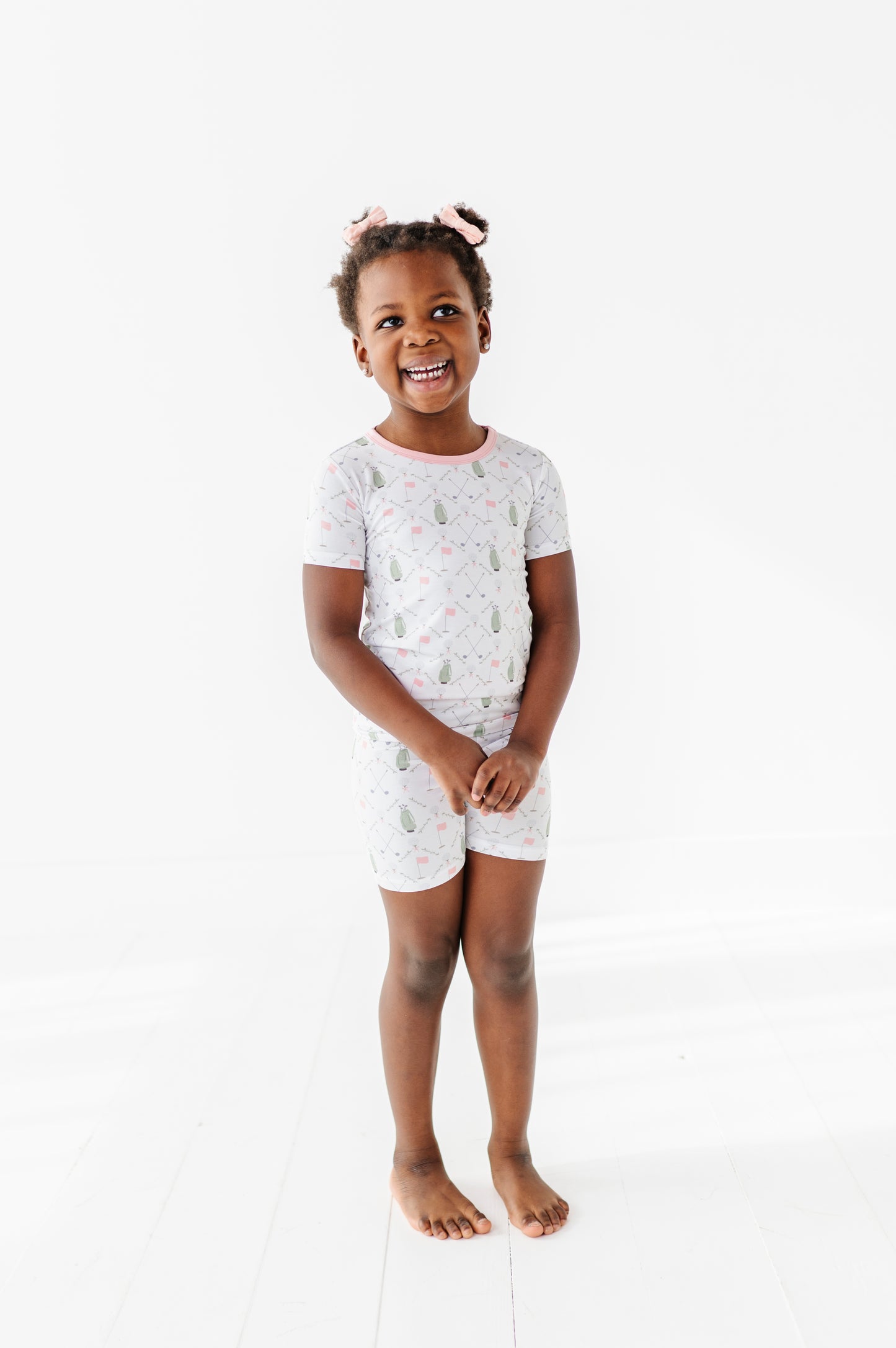 Dressed to the Tee Short Sleeve and Shorts- Pink