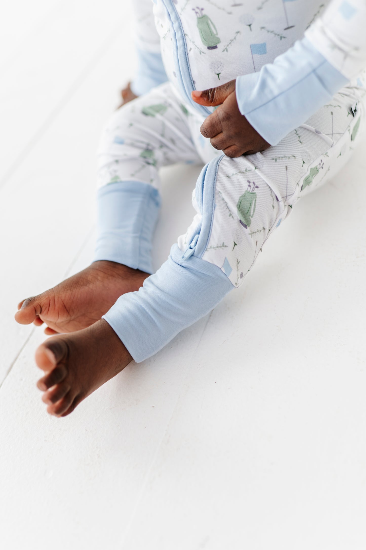 Dressed to the Tee Convertible Footies- Blue