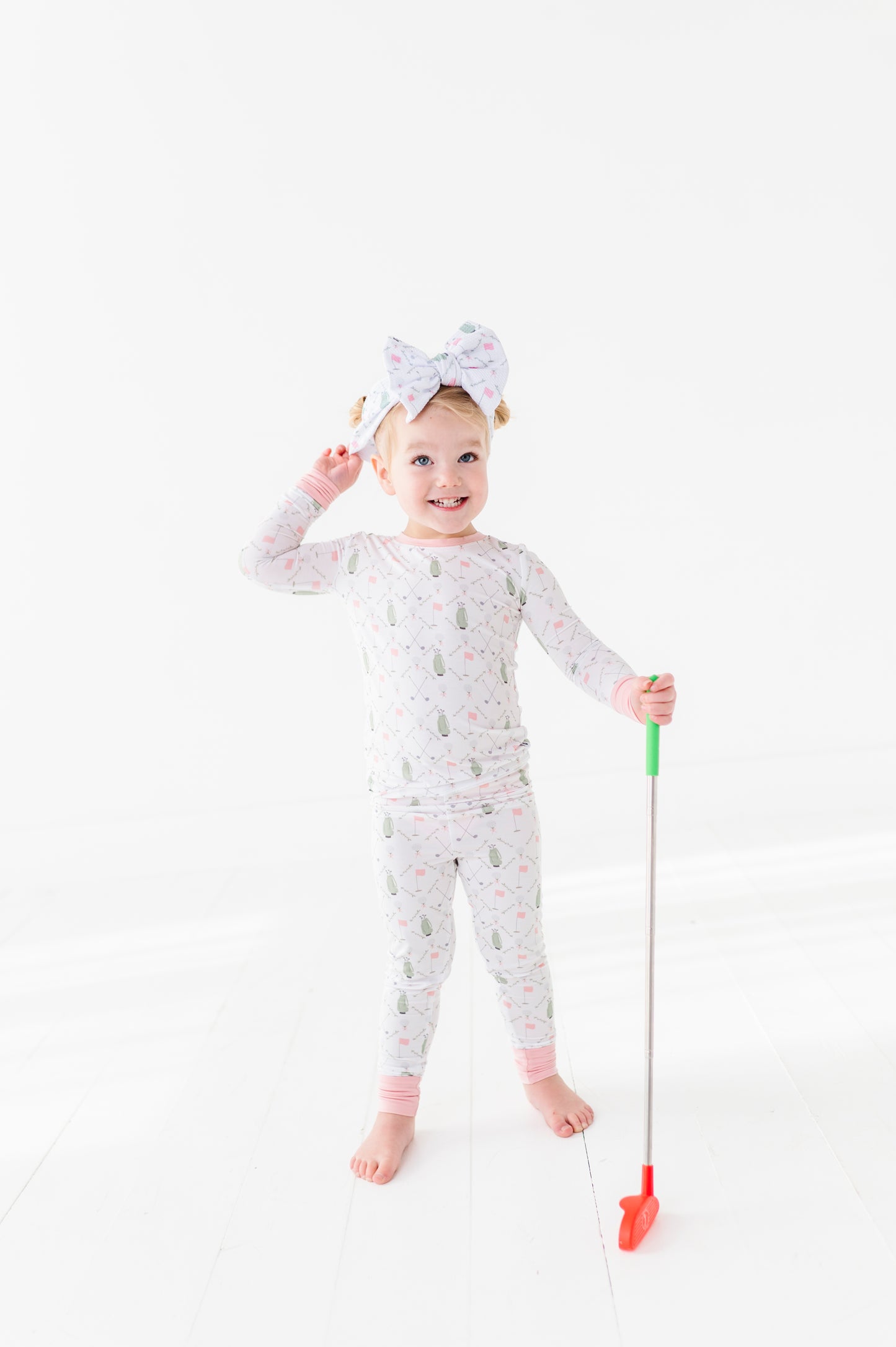 Dressed to the Tee Long Sleeves and Pants- Pink
