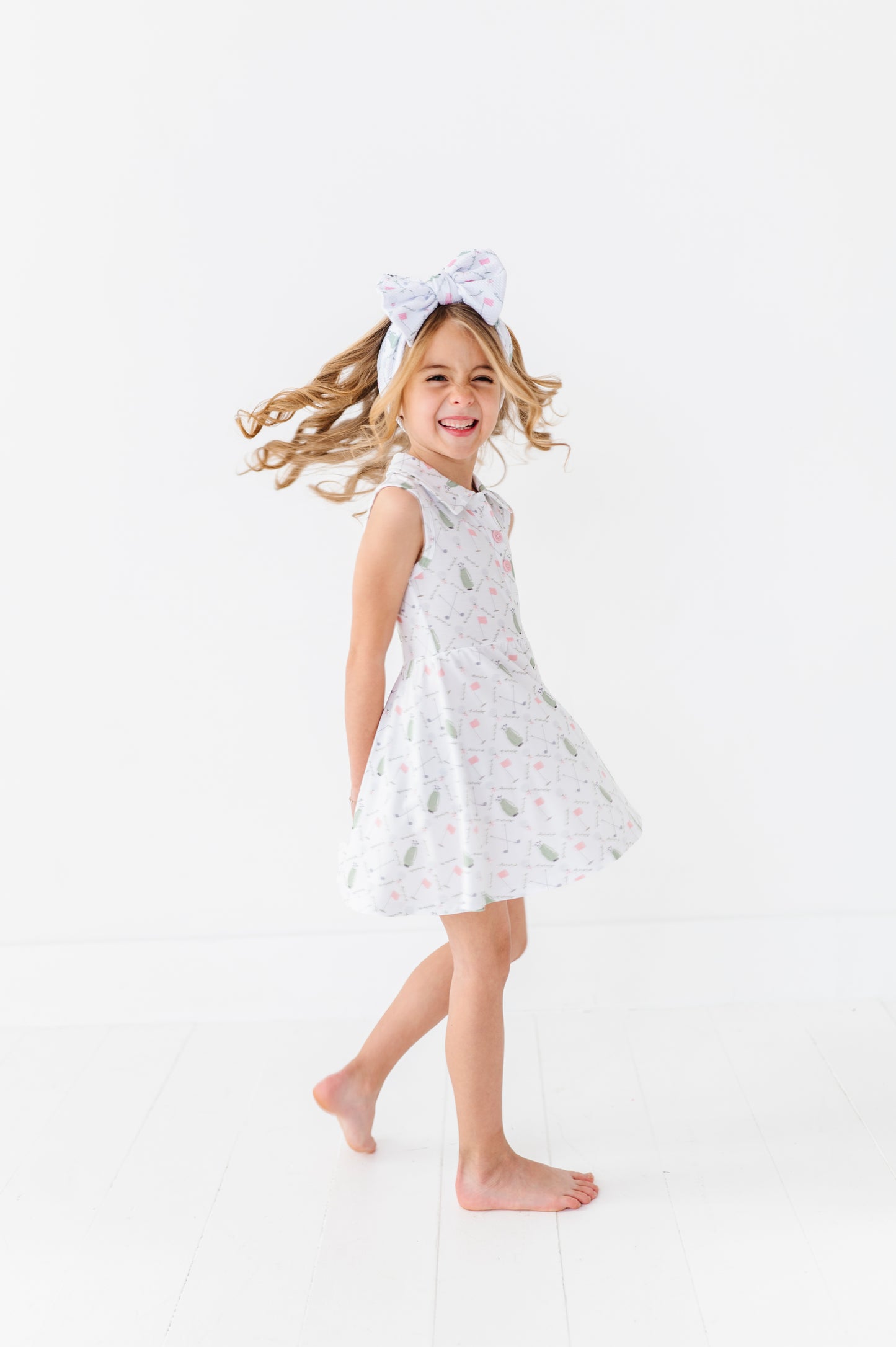 Dressed to the Tee Collared Dress- Pink
