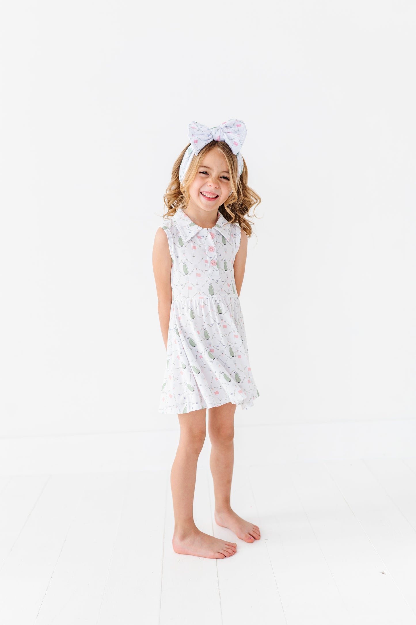 Dressed to the Tee Collared Dress- Pink