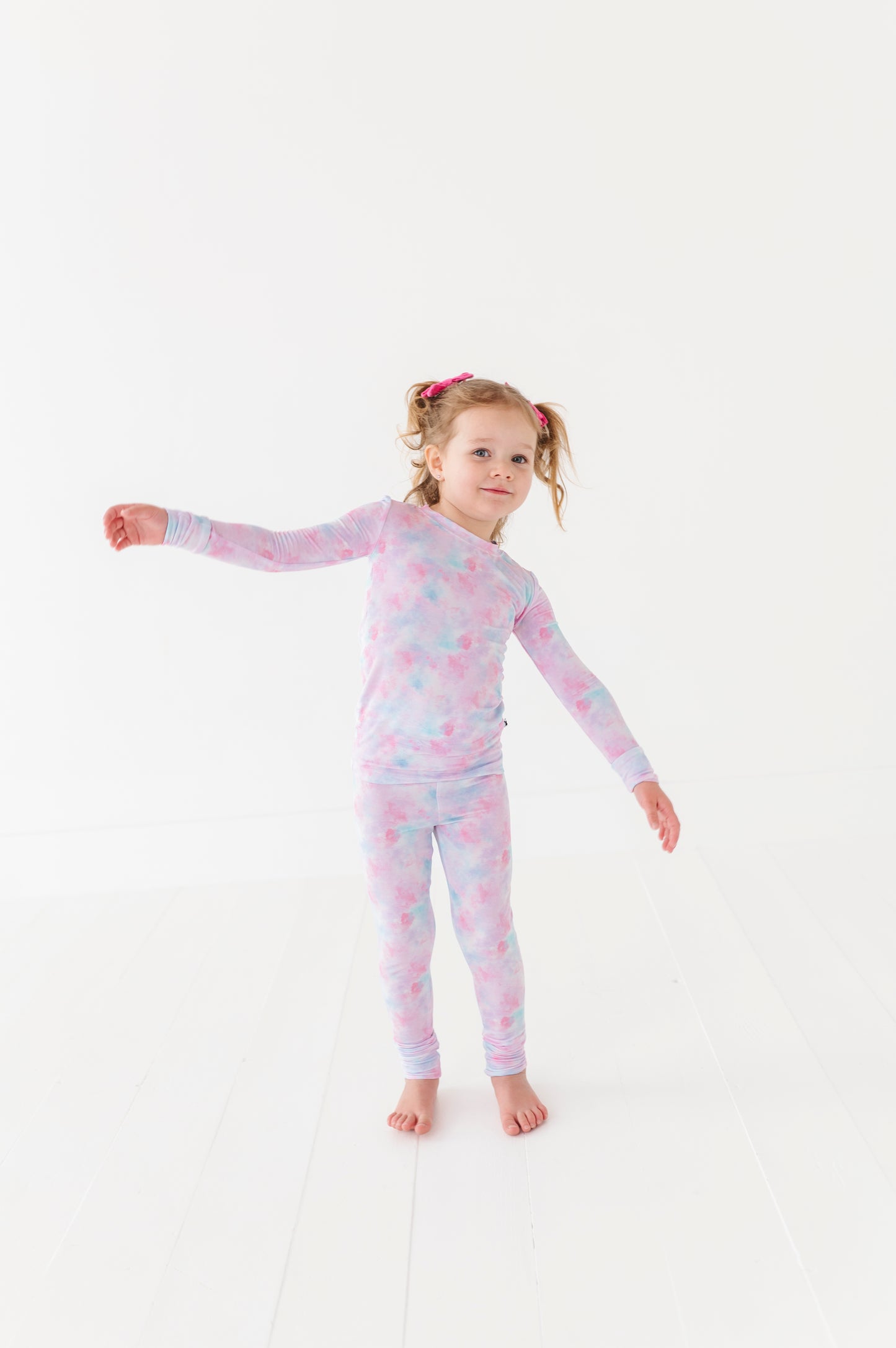 Girl in Tie Dye Pajamas by Kiki and Lulu