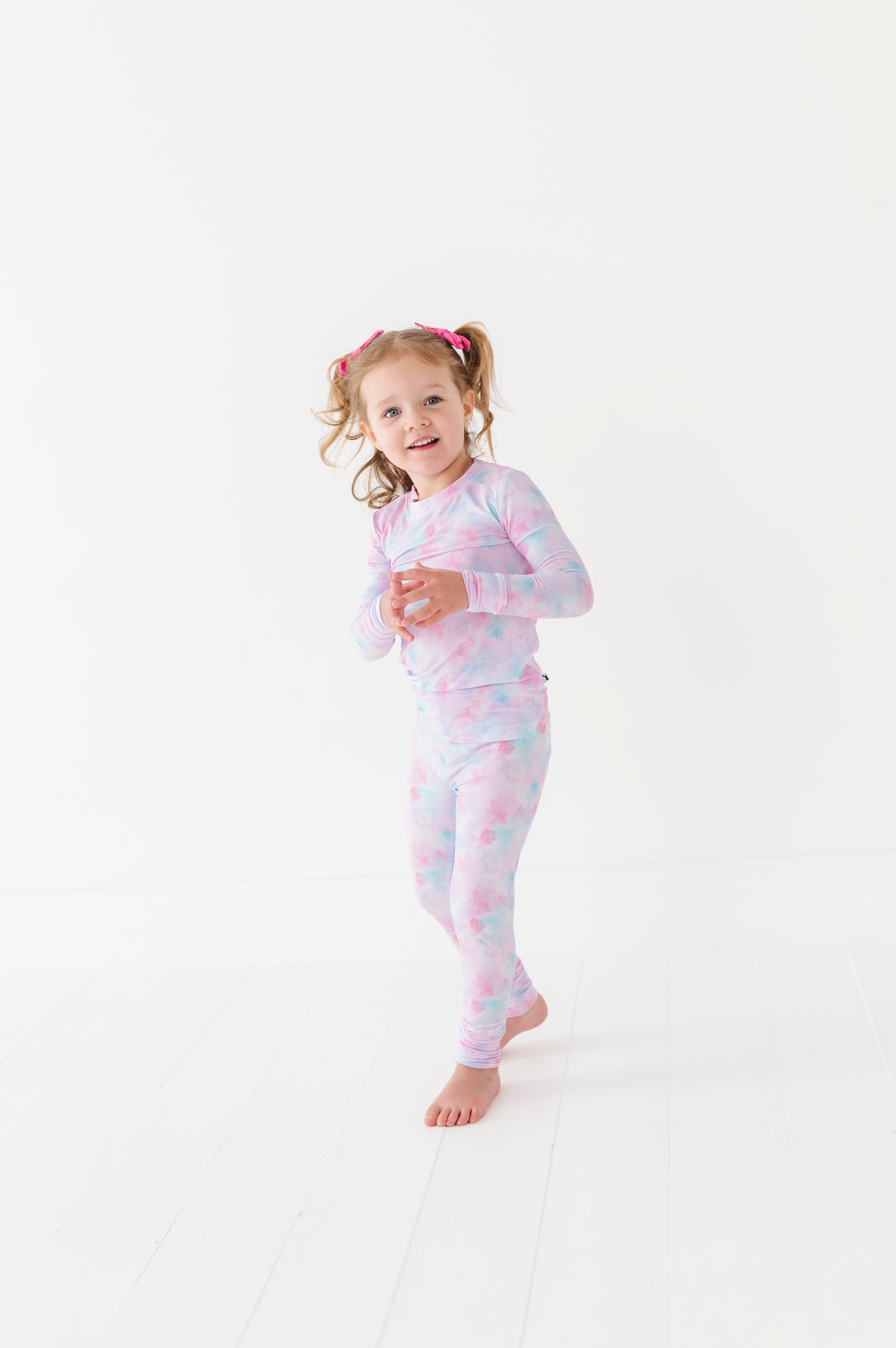 Girl in Tie Dye Pajamas by Kiki and Lulu