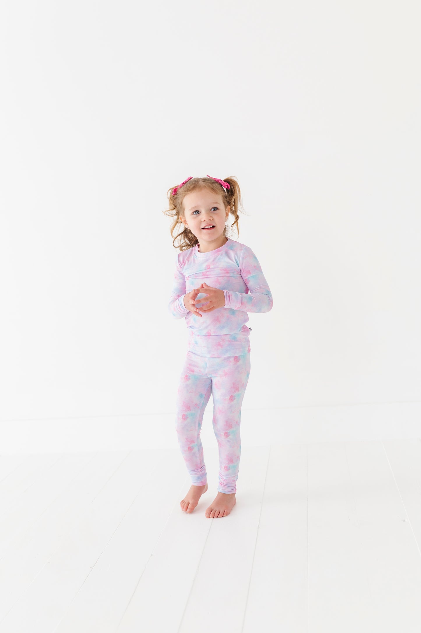 Girl in Tie Dye Pajamas by Kiki and Lulu