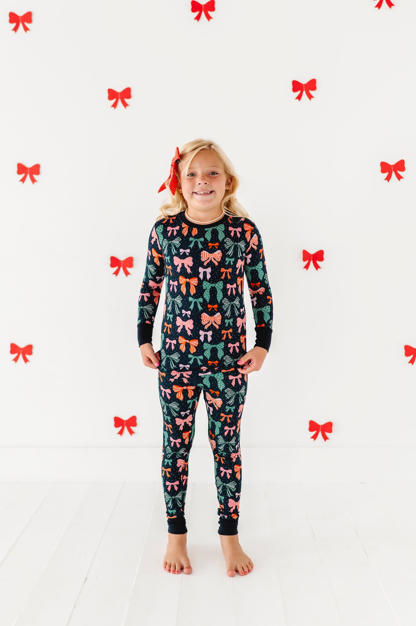 Merry Little Bows Kids Pajamas
