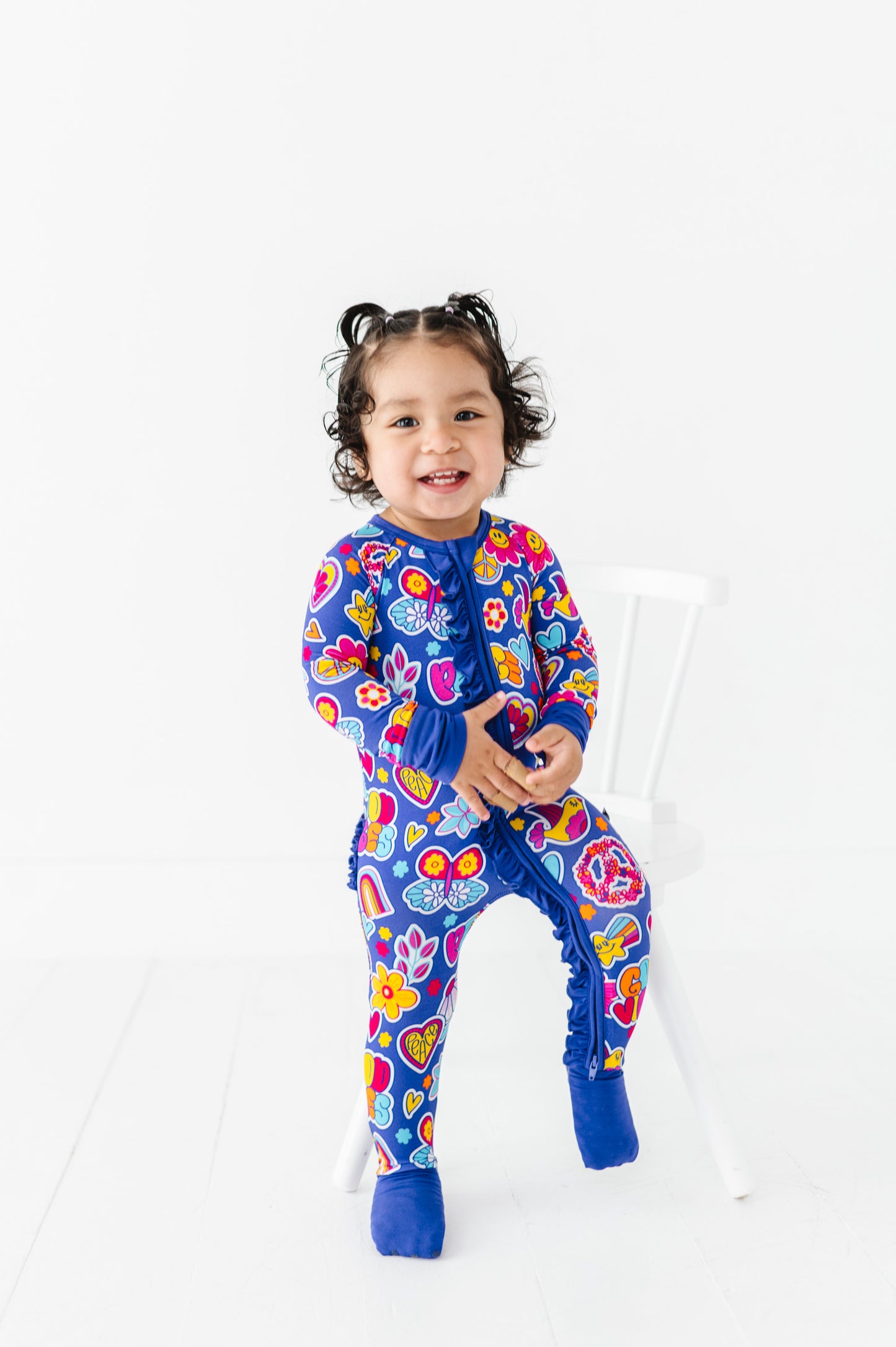 I'm Groovy and I Know It Convertible Footies with Ruffle