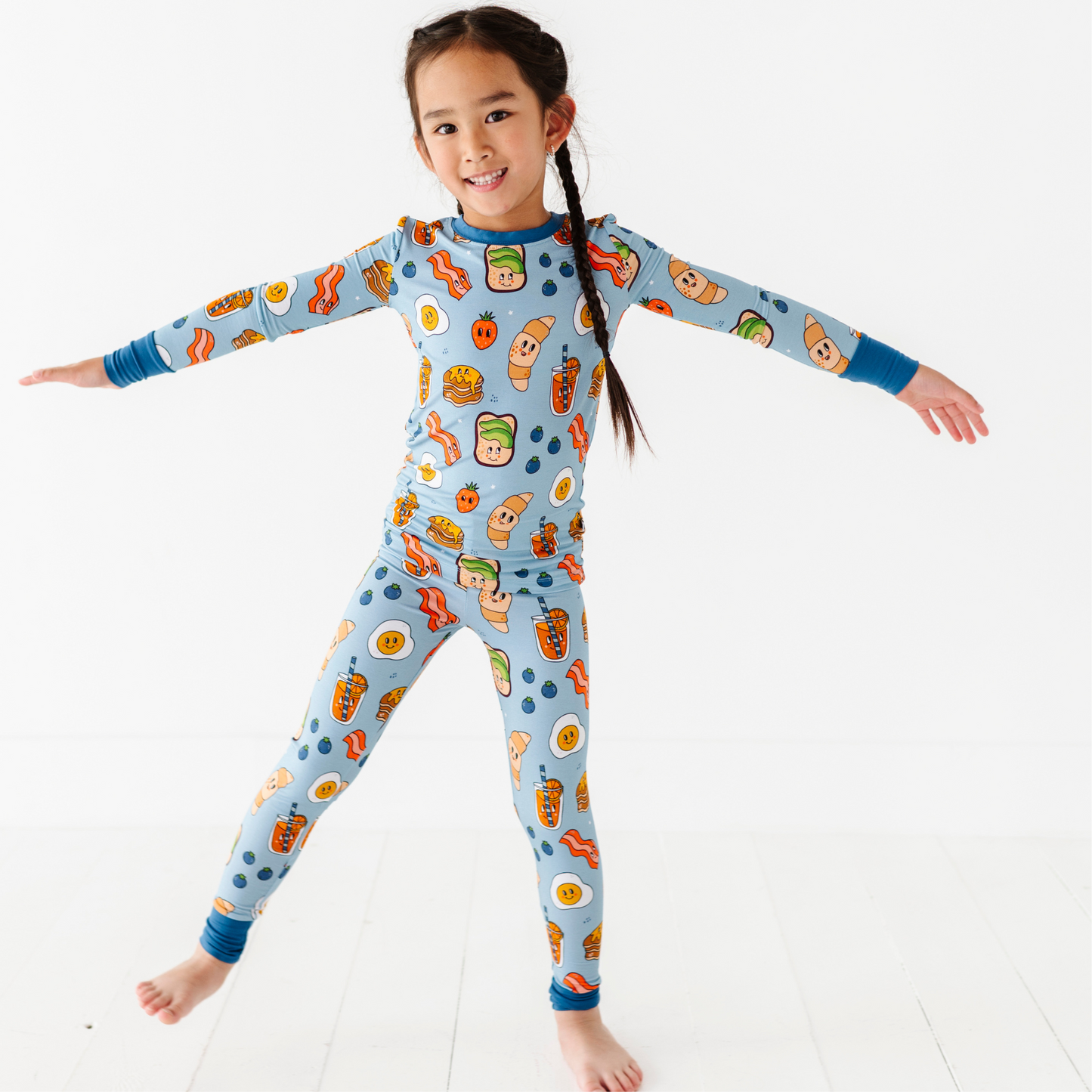 Blue Breakfast pajamas by Kiki and Lulu