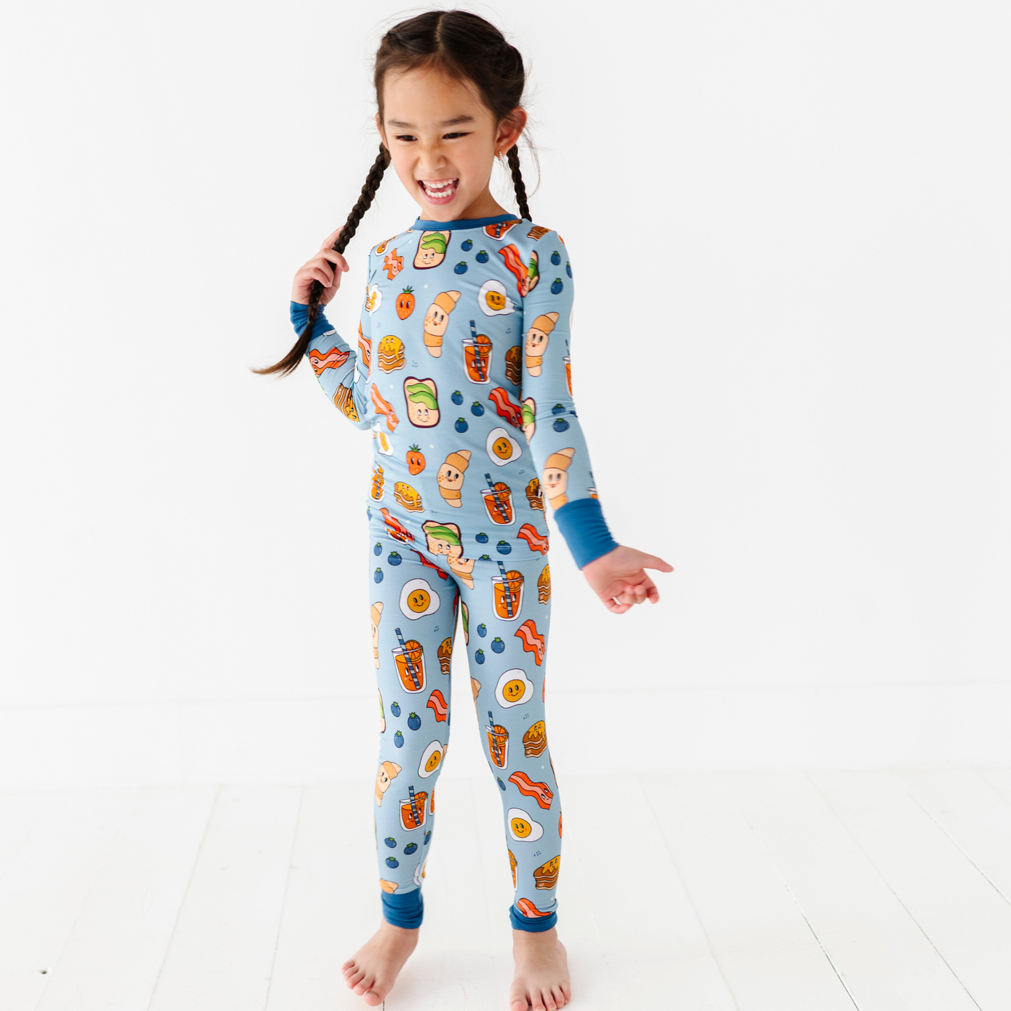 Blue Breakfast pajamas by Kiki and Lulu