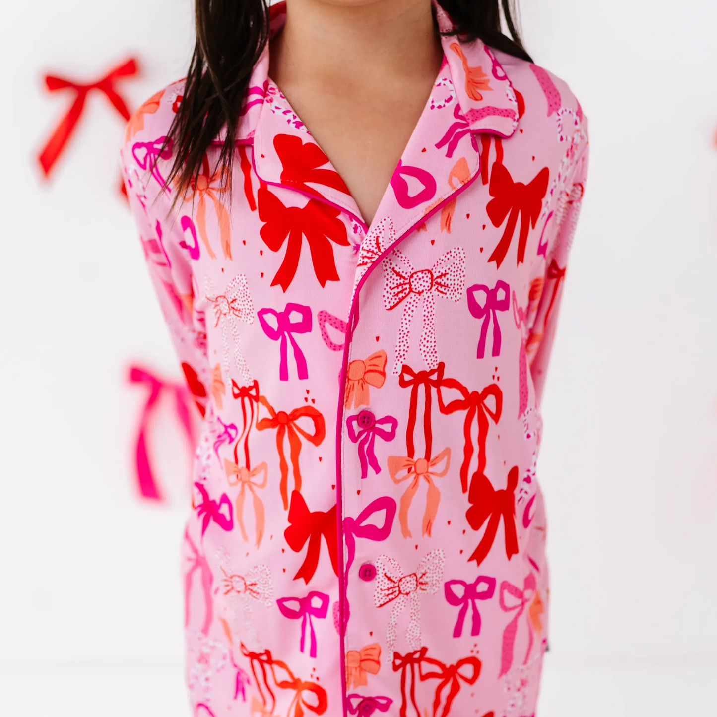 Little Bow Sleep Button-Down Kids Set