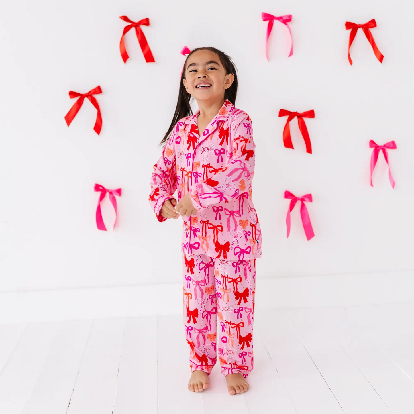 Little Bow Sleep Button-Down Kids Set