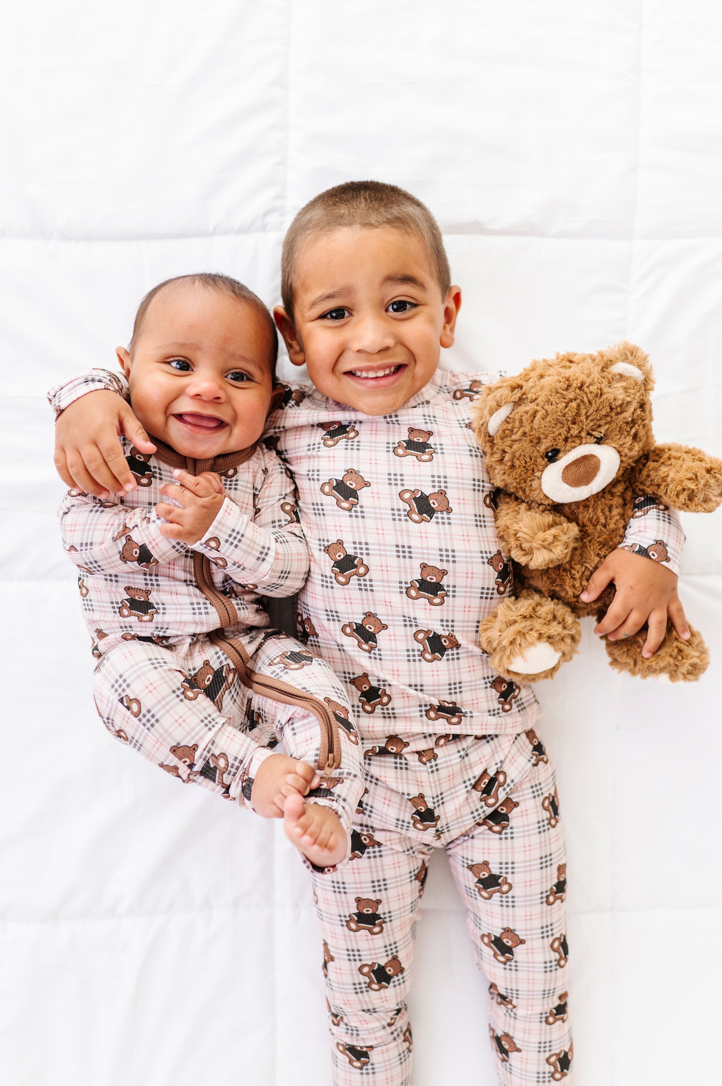 Beary Sweet Ribbed Kids Pajamas