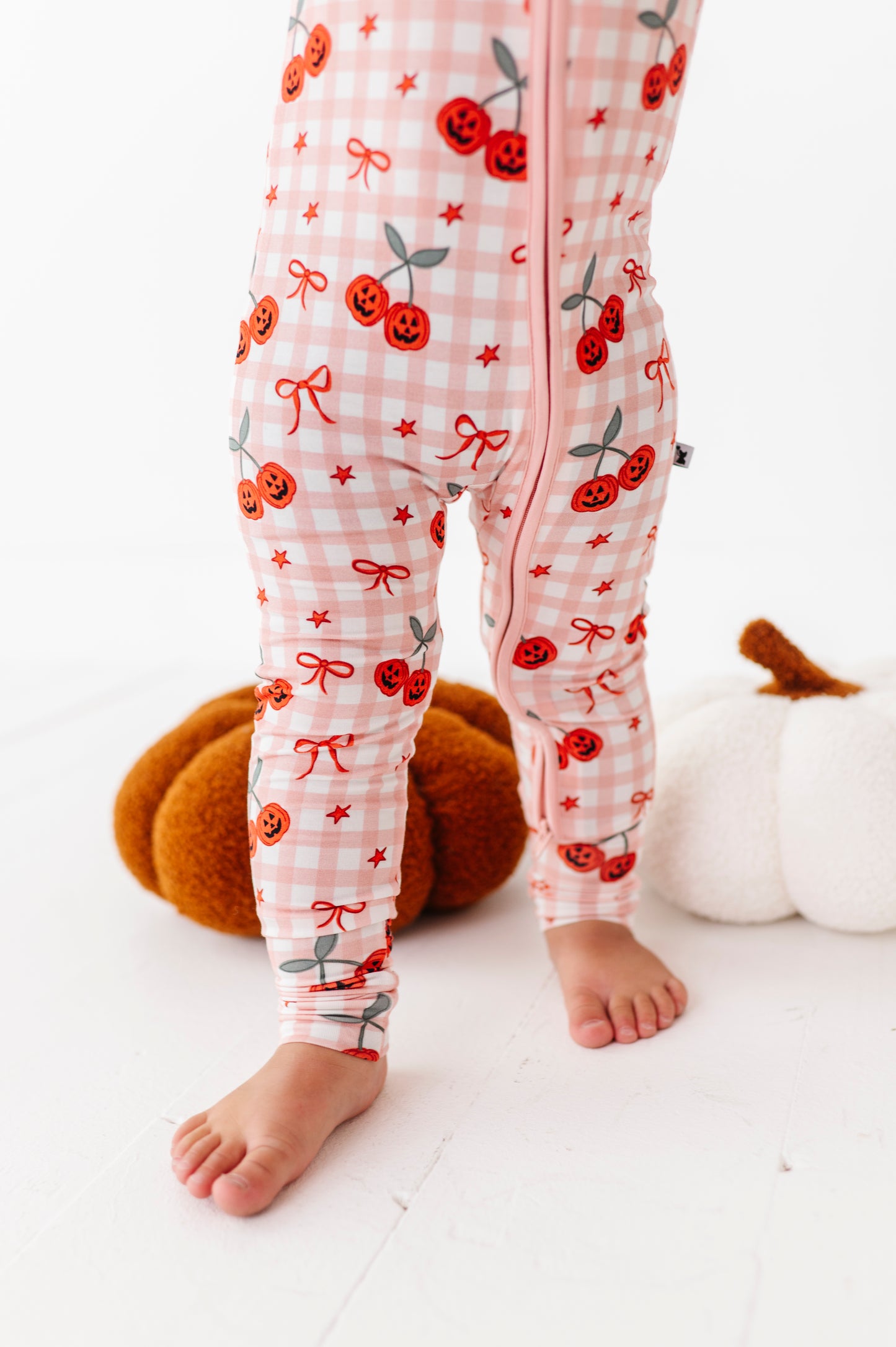 Cherry Plaid Convertible Footies