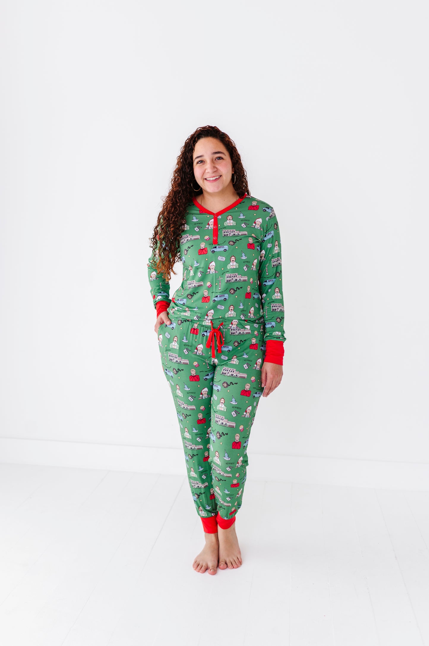 Christmas Movies Women Jogger Pajamas by Kiki and Lulu