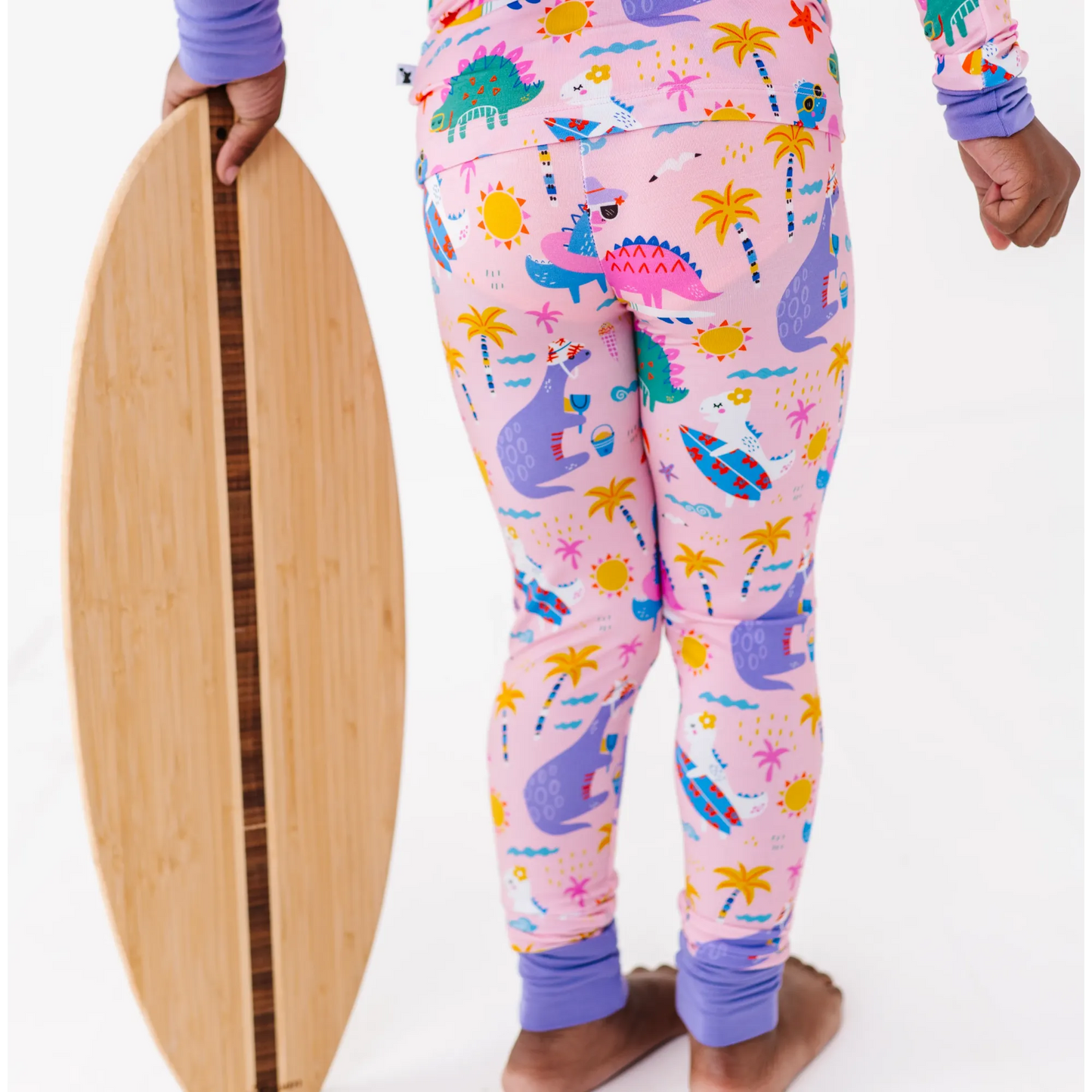 Pink dinosaur pajamas by Kiki and Lulu