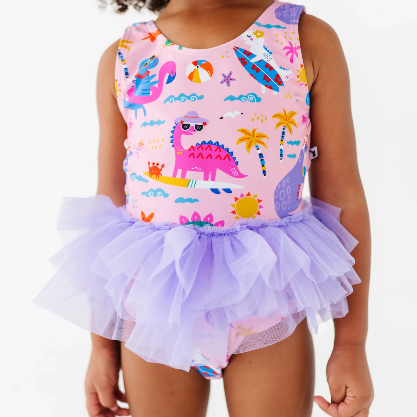 Diva Dinos Girls Swimsuit With Tutu