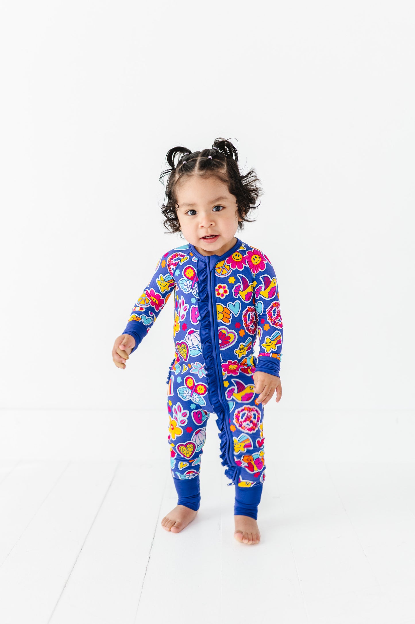 I'm Groovy and I Know It Convertible Footies with Ruffle