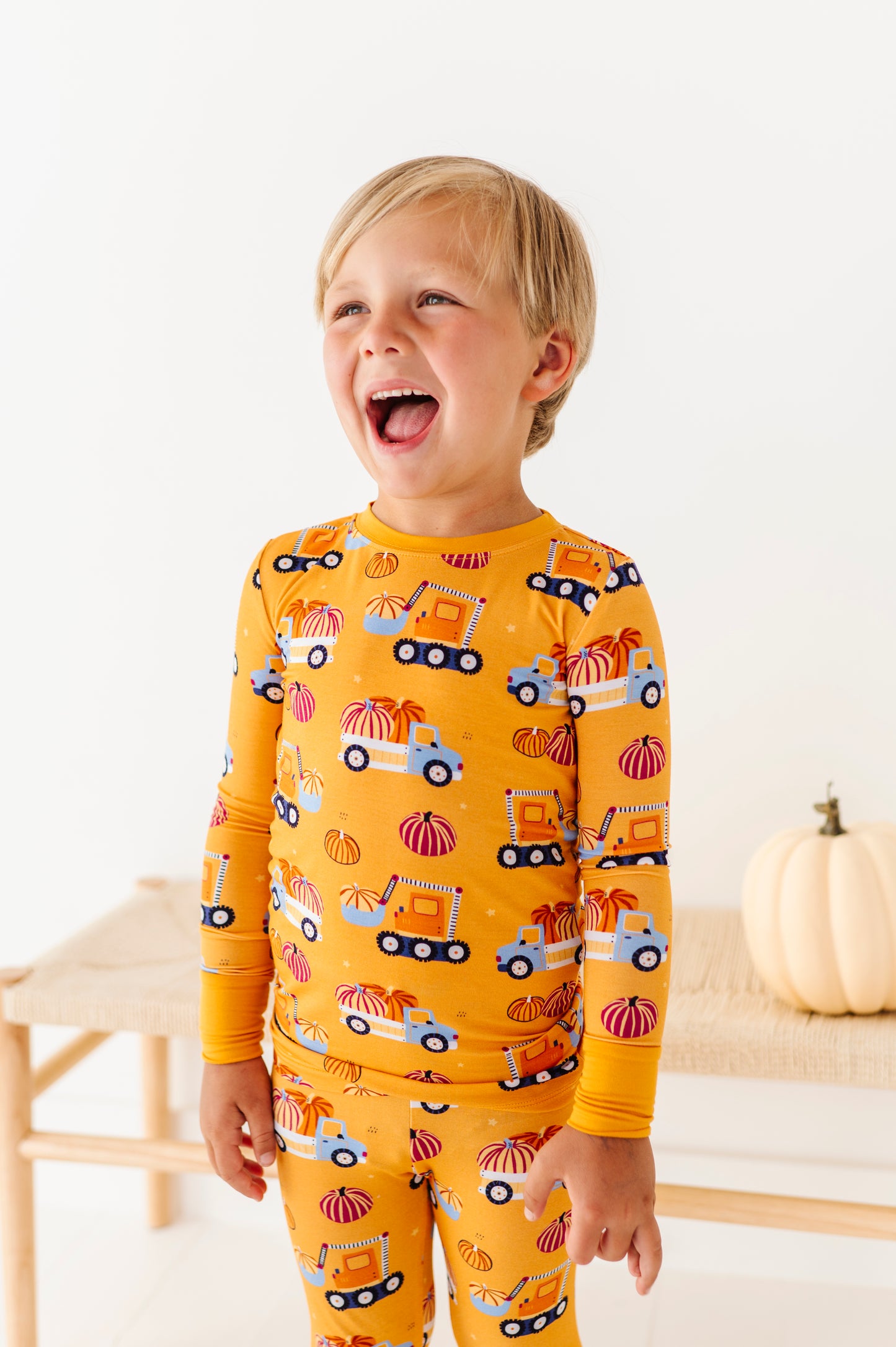 Fall Pumpkin Truck Kids Pajamas