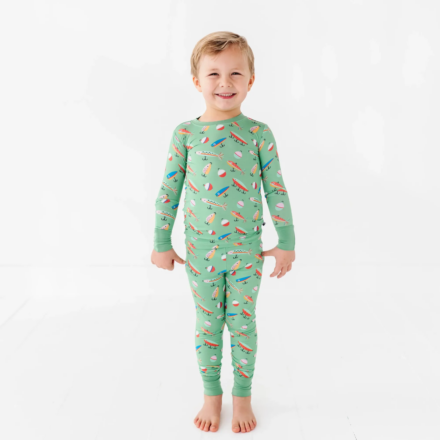 Kid in Fishing Pajamas by Kiki and Lulu