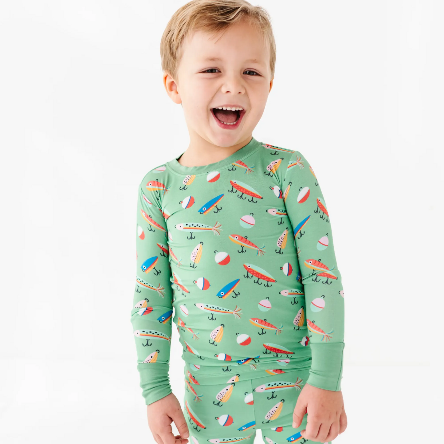 Kid in Fishing Pajamas by Kiki and Lulu