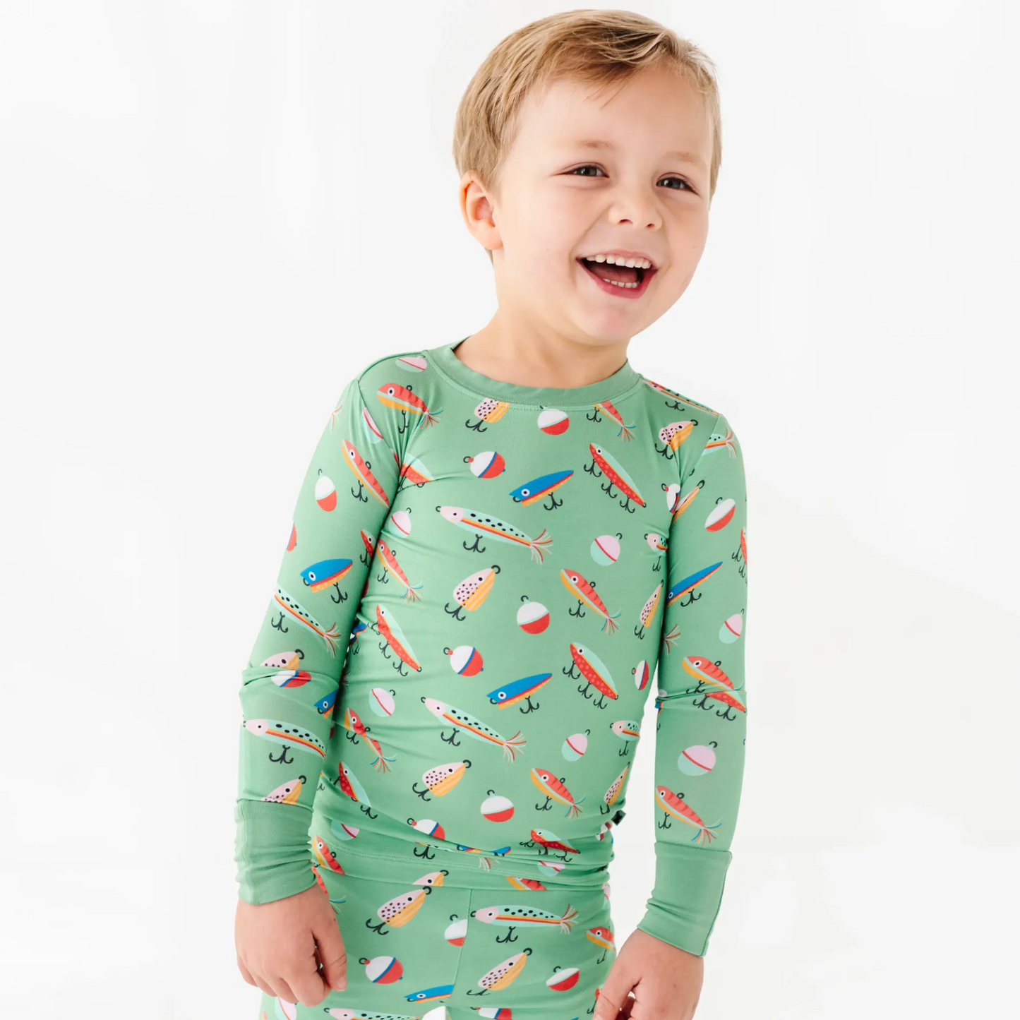 Kid in Fishing Pajamas by Kiki and Lulu