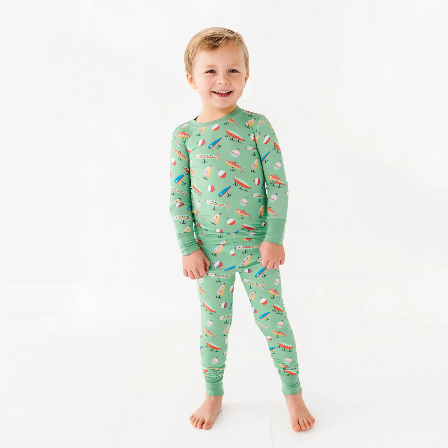 Kid in Fishing Pajamas by Kiki and Lulu
