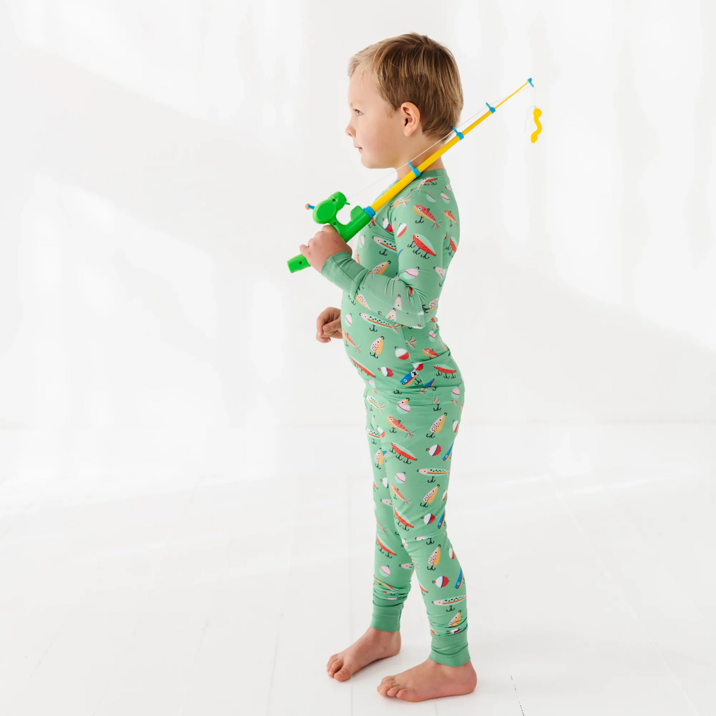 Kid in Fishing Pajamas by Kiki and Lulu