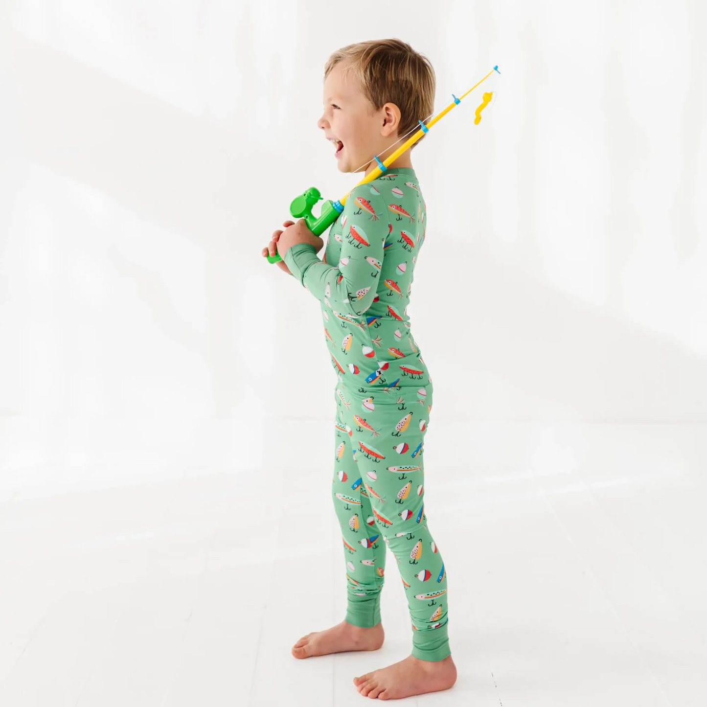 Kid in Fishing Pajamas by Kiki and Lulu