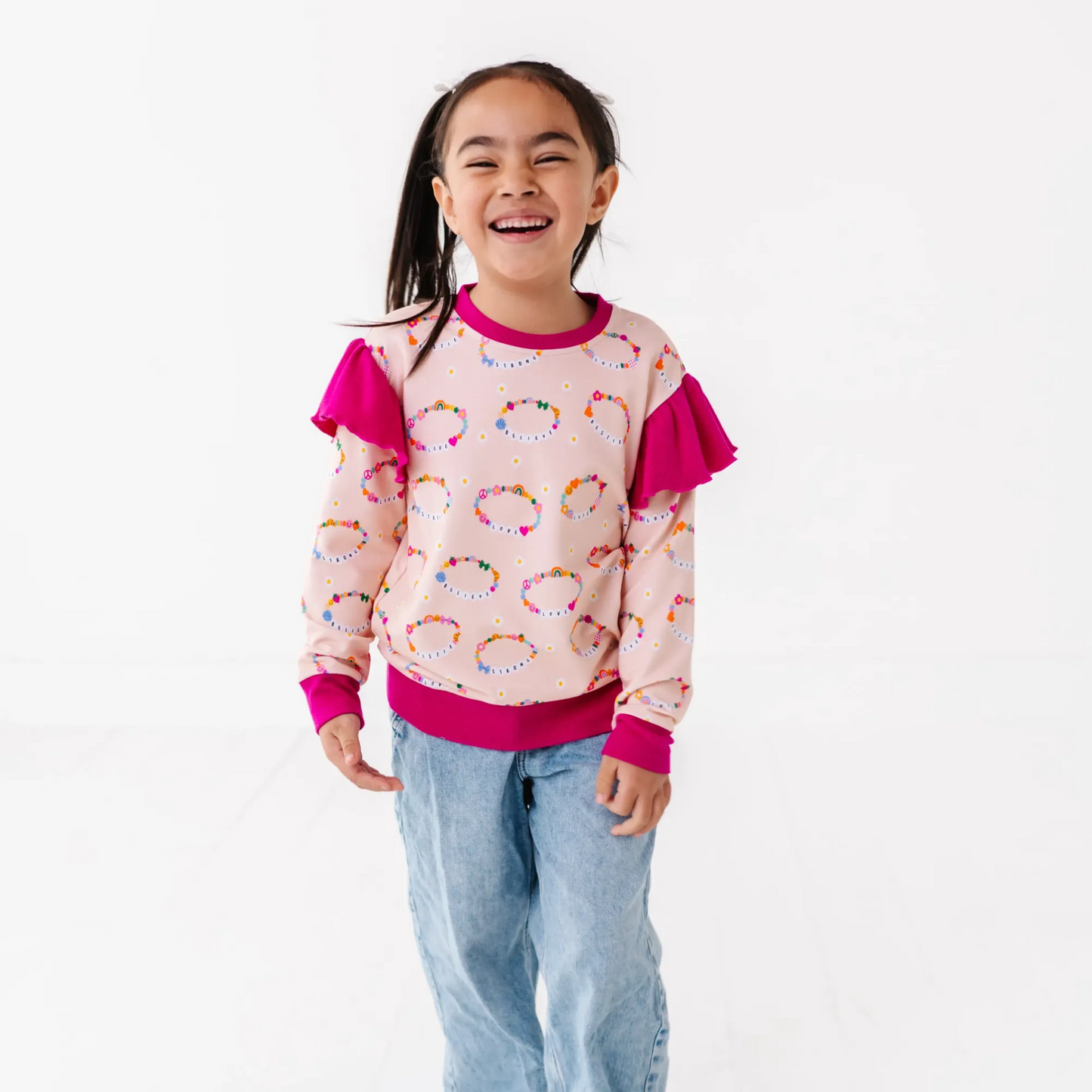 Friendship bracelet sweatshirt by Kiki and Lulu