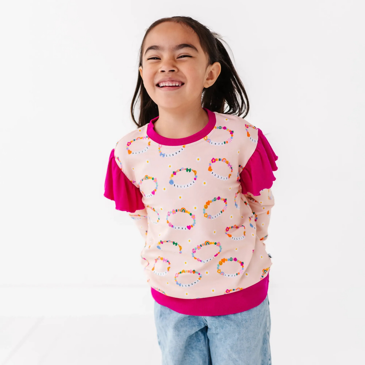Friendship bracelet sweatshirt by Kiki and Lulu