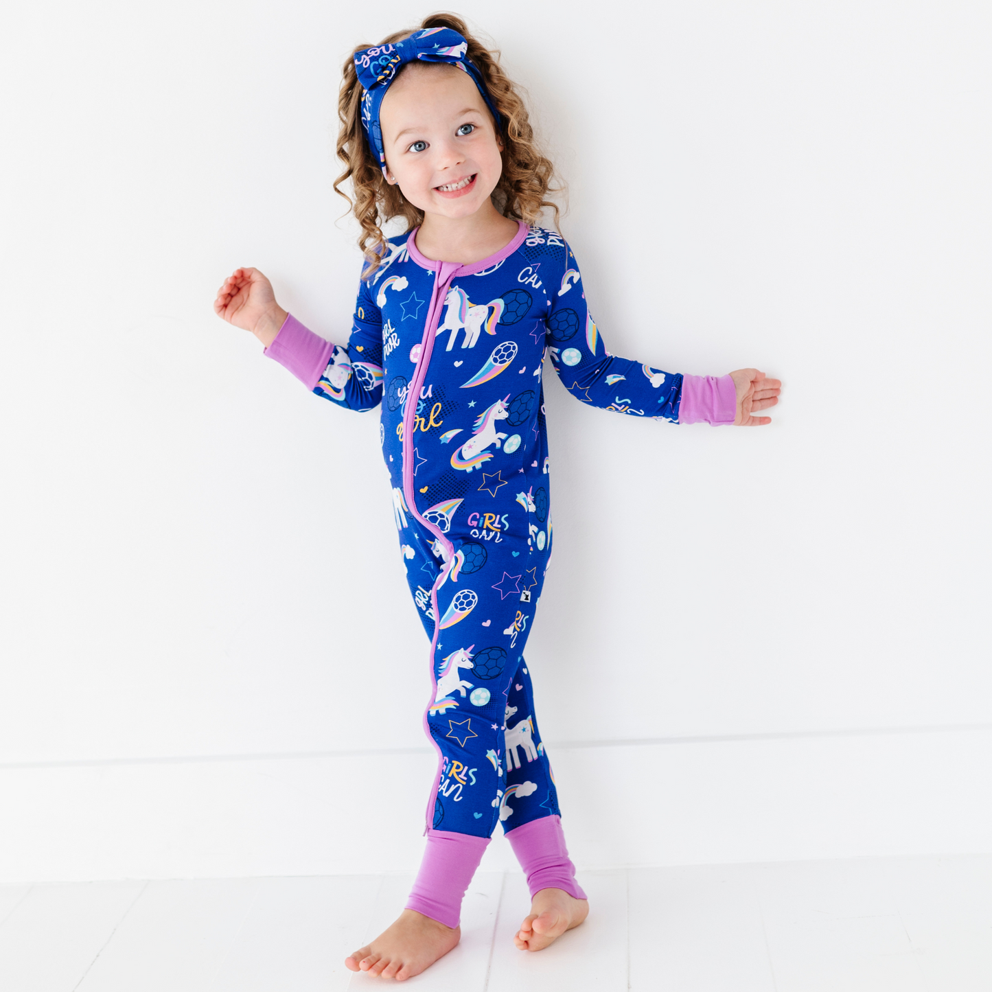 Girls Soccer Convertible Footies by Kiki and Lulu
