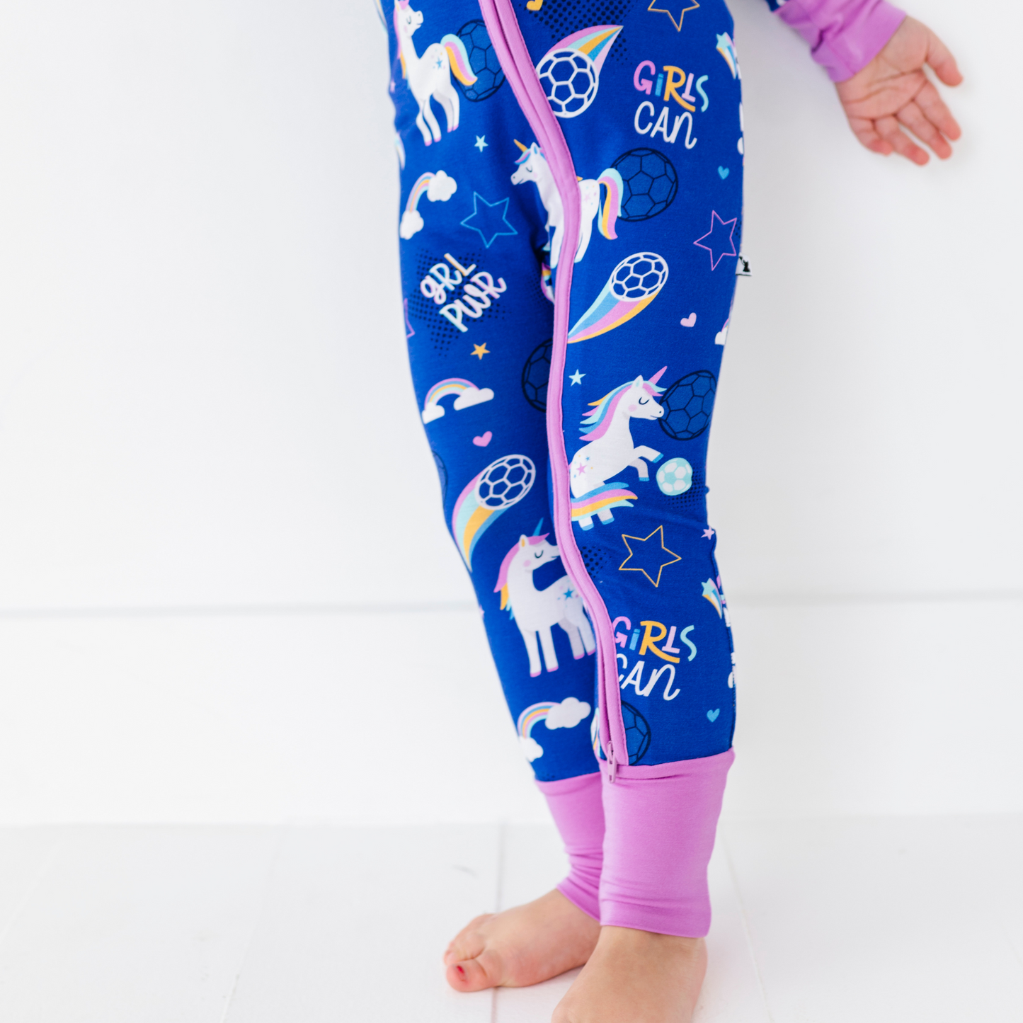 Girls Soccer Convertible Footies by Kiki and Lulu