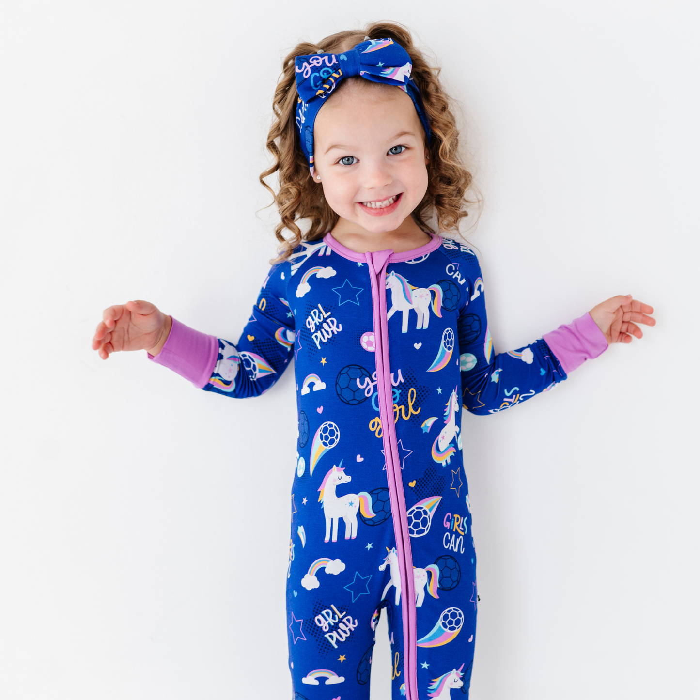 Girls Soccer Convertible Footies by Kiki and Lulu