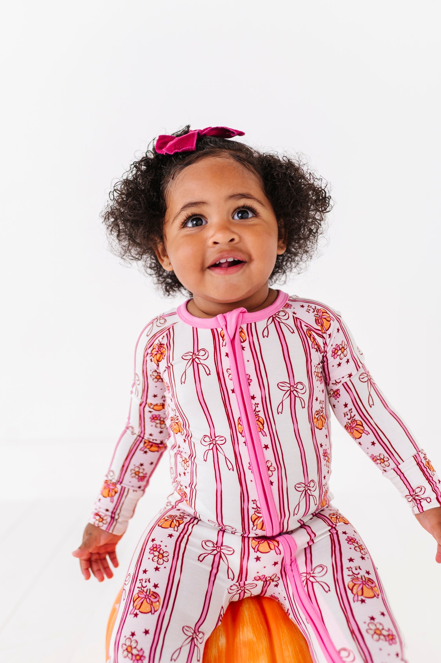 Girls Fall Bow Convertible Footies