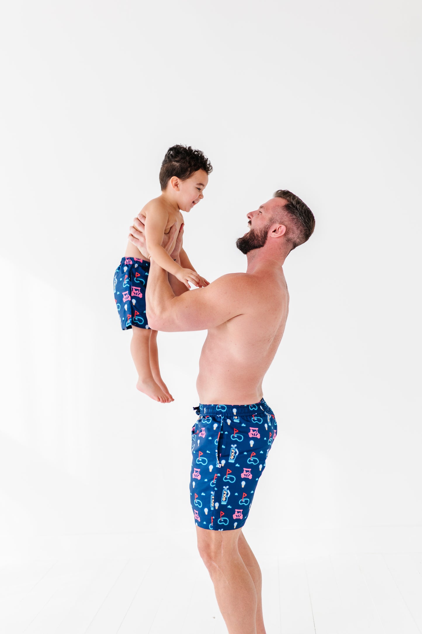 Dad and Son Matching Swim Trunks