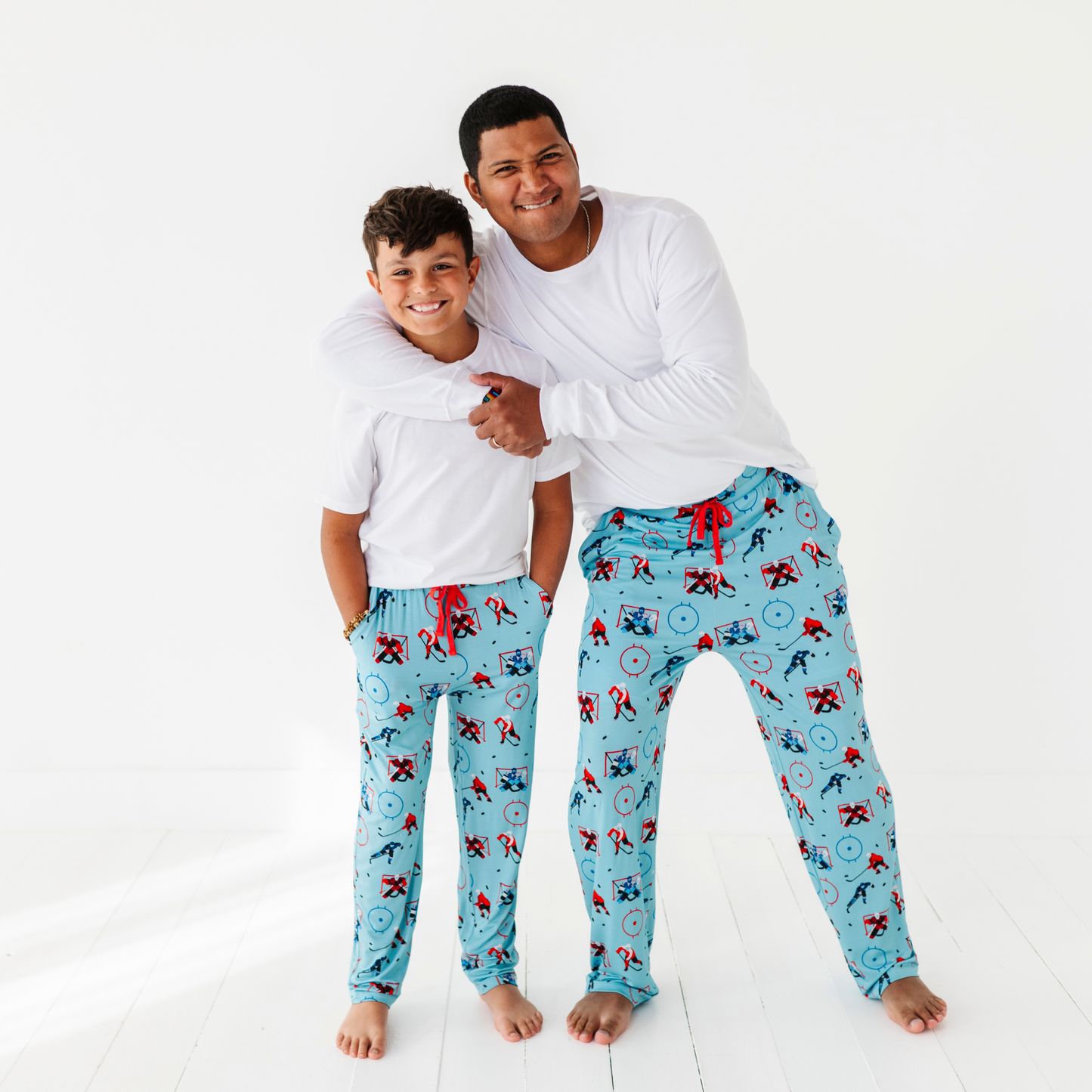 Boy and Dad Matching Hockey Pajama pants